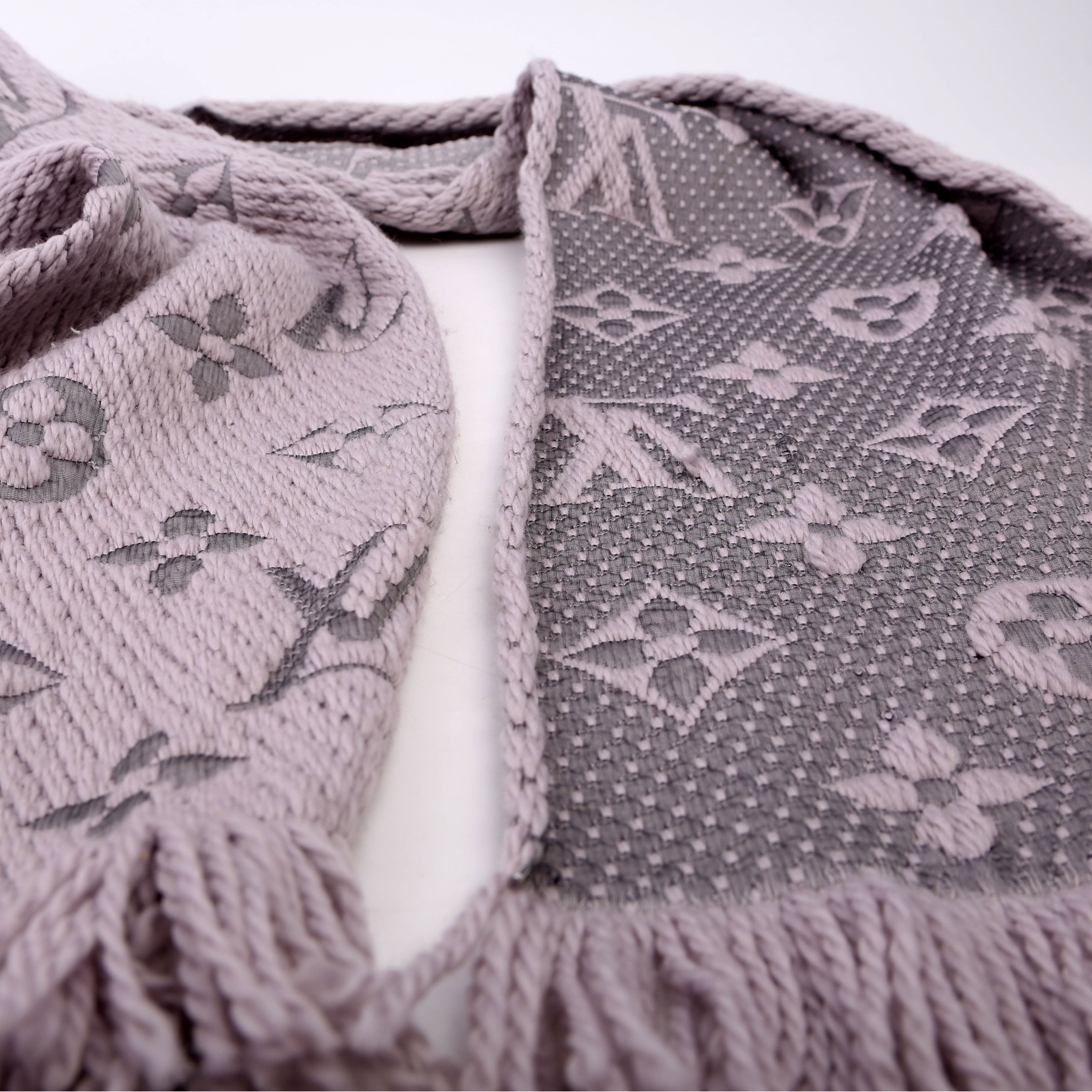 Logomania Wool/Silk Scarf Lavender