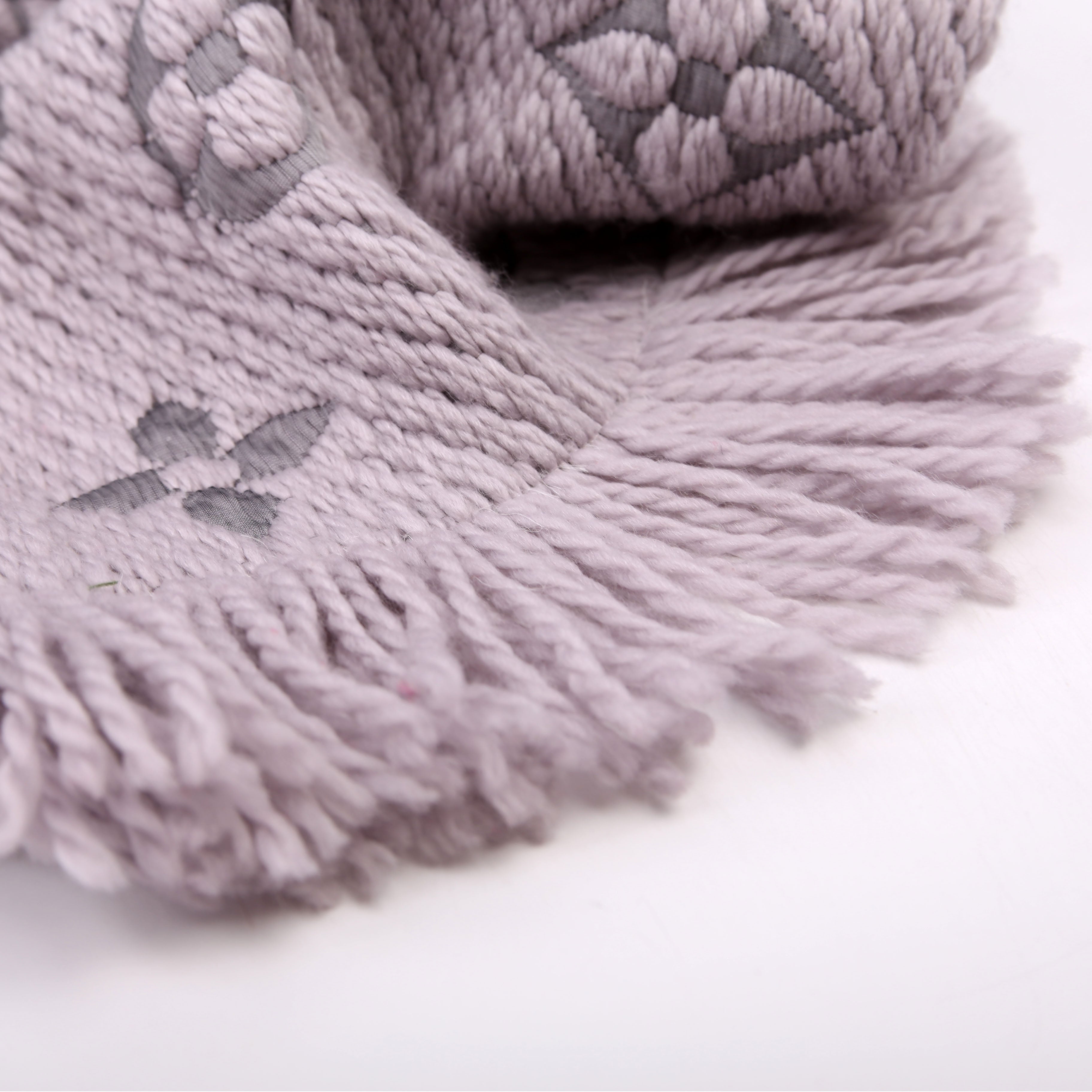 Logomania Wool/Silk Scarf Lavender