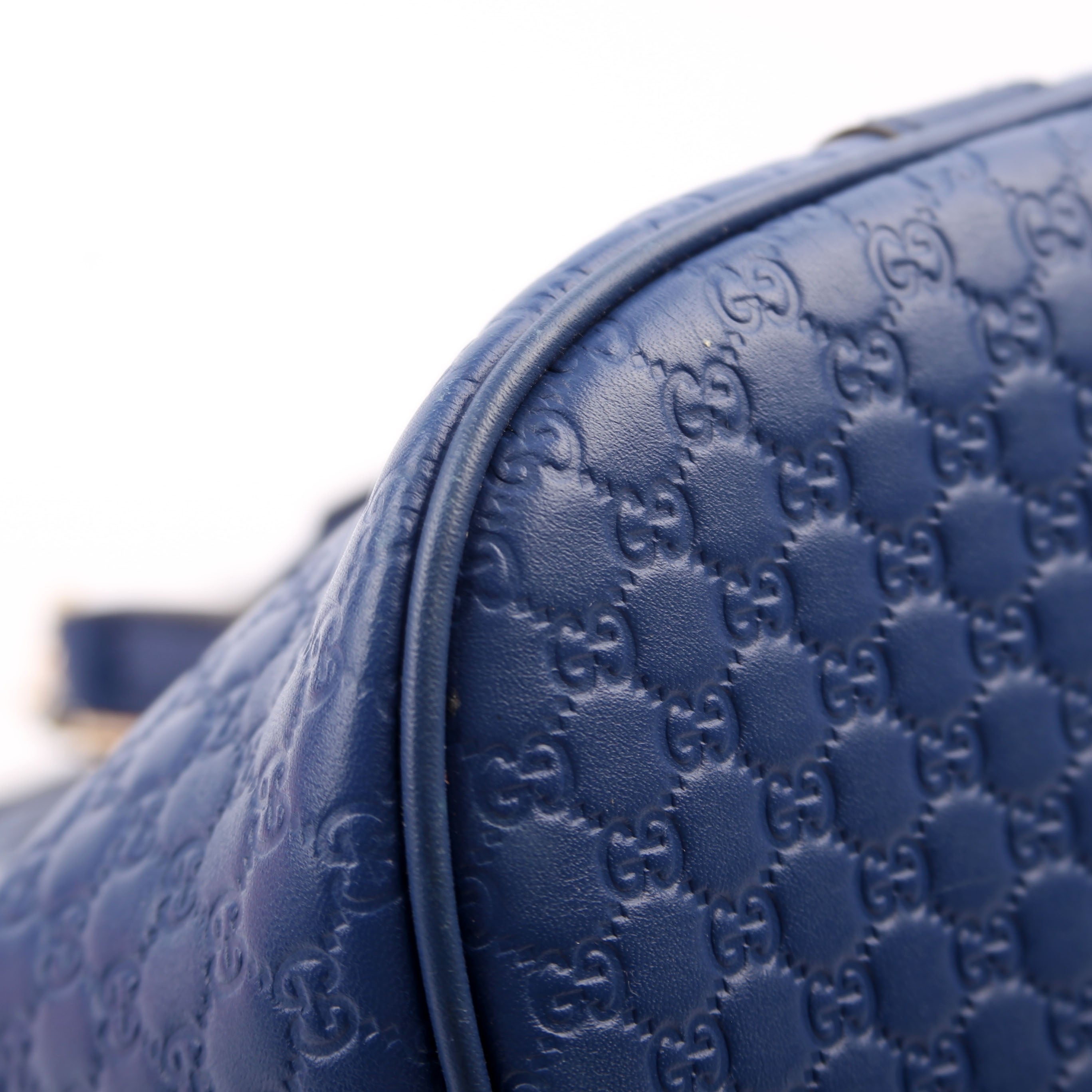 449663 Guccissima Dome Bag Medium Blue