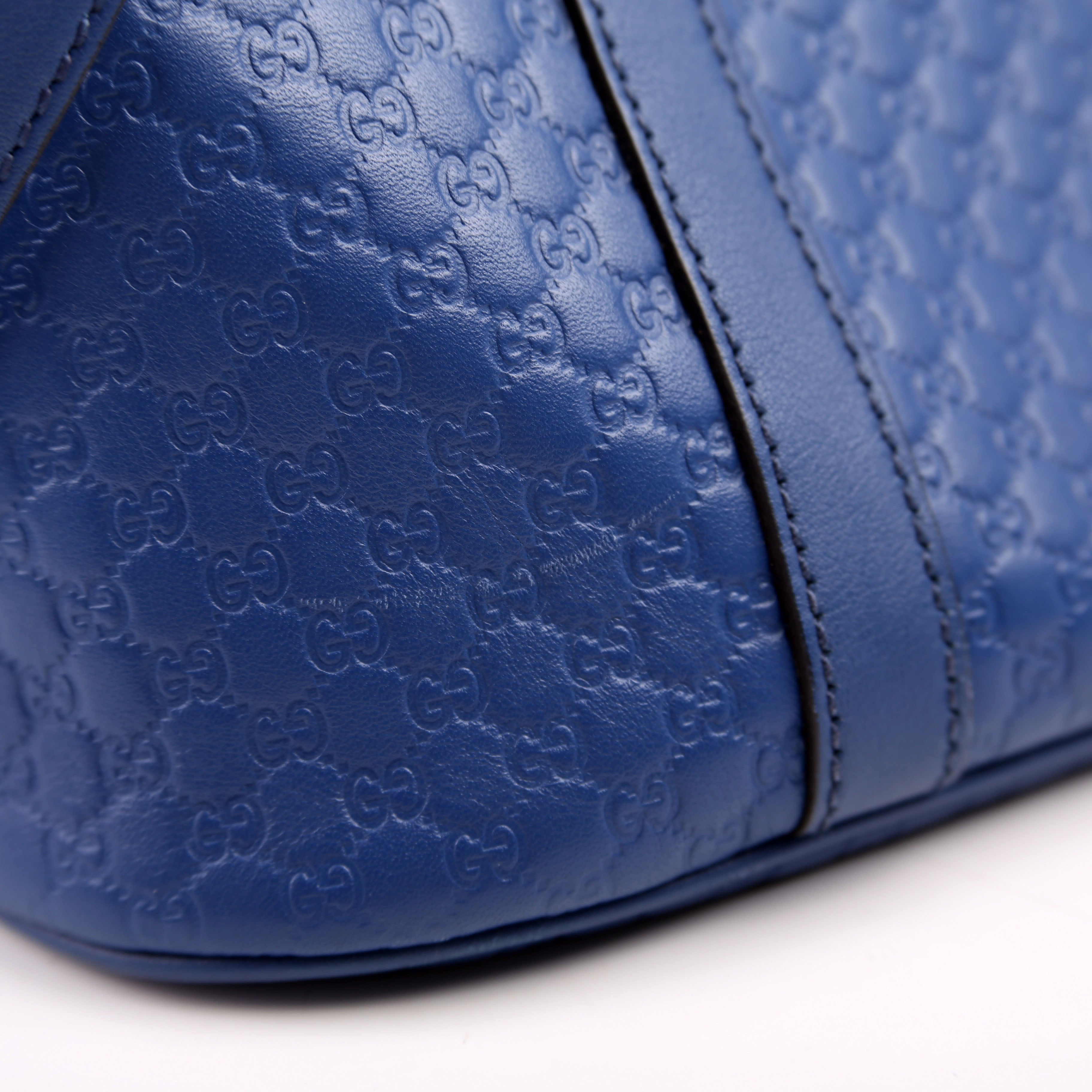 449663 Guccissima Dome Bag Medium Blue
