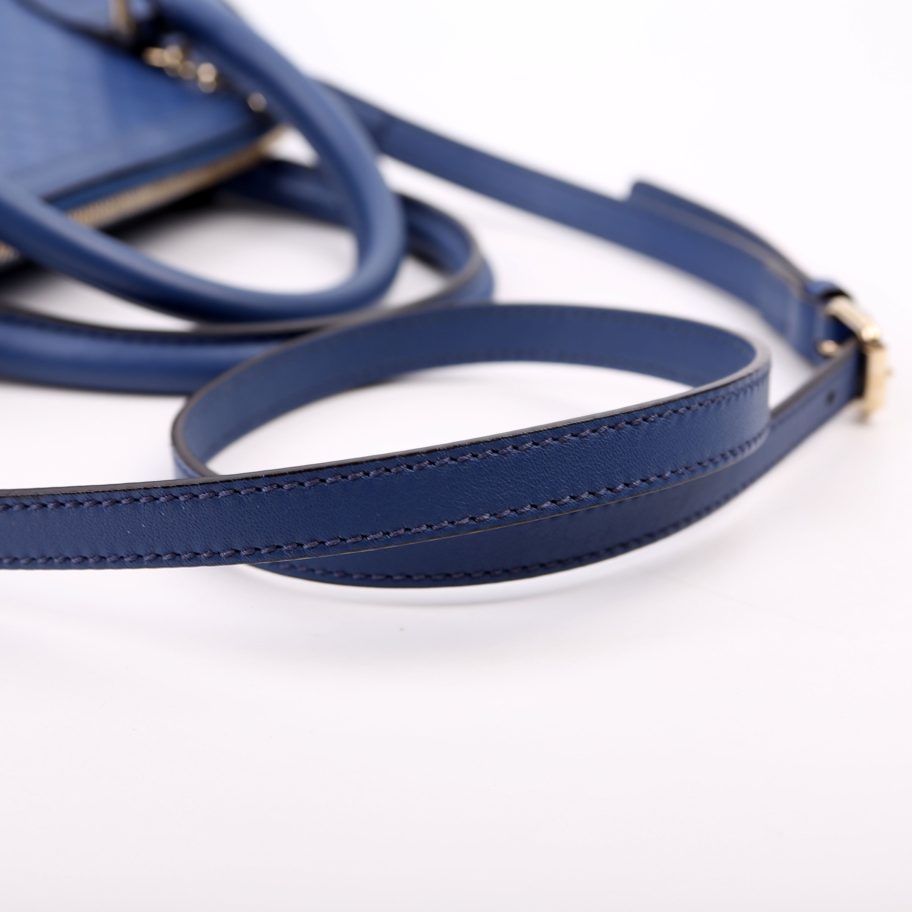 449663 Guccissima Dome Bag Medium Blue