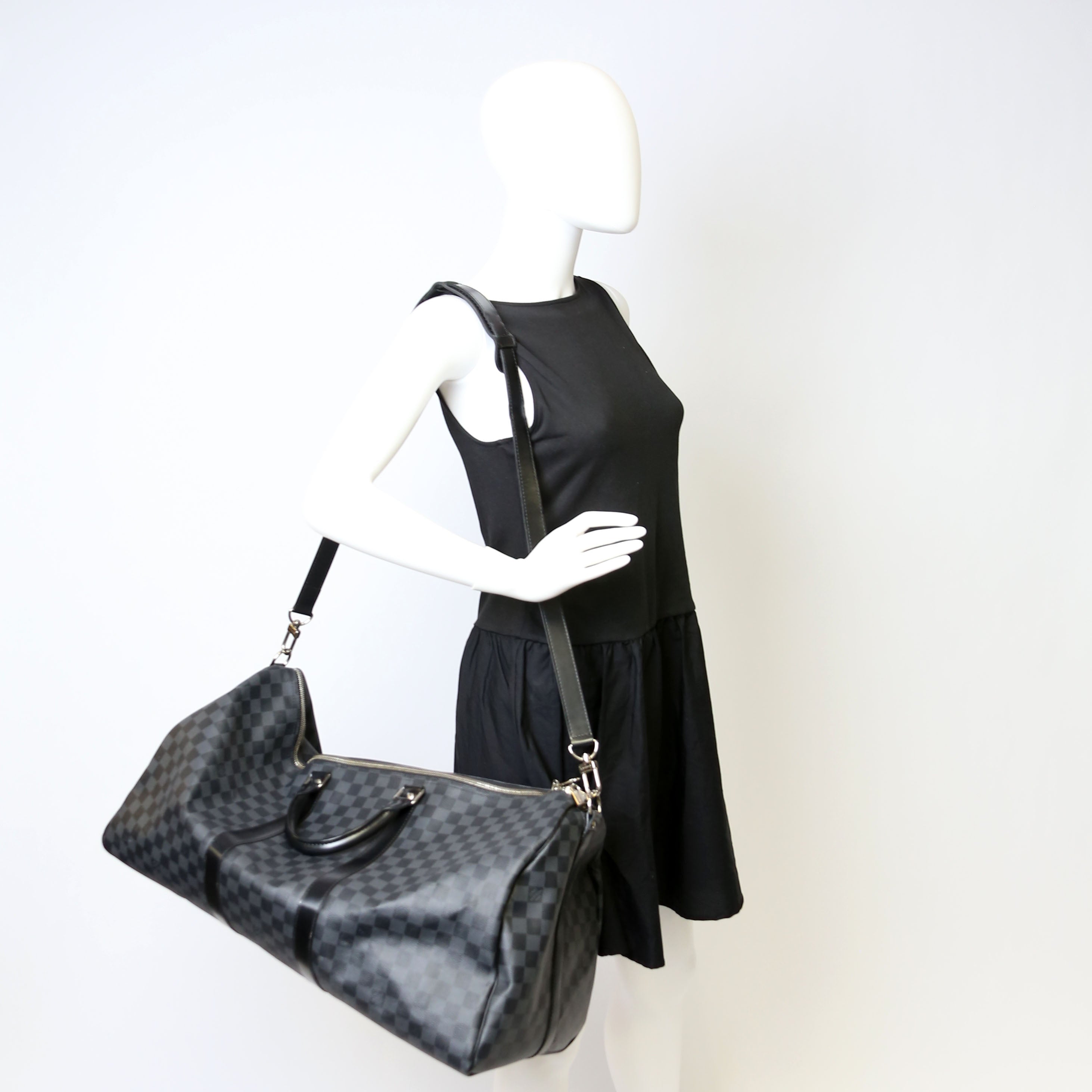 Keepall 55 Damier Graphite Bandouliere