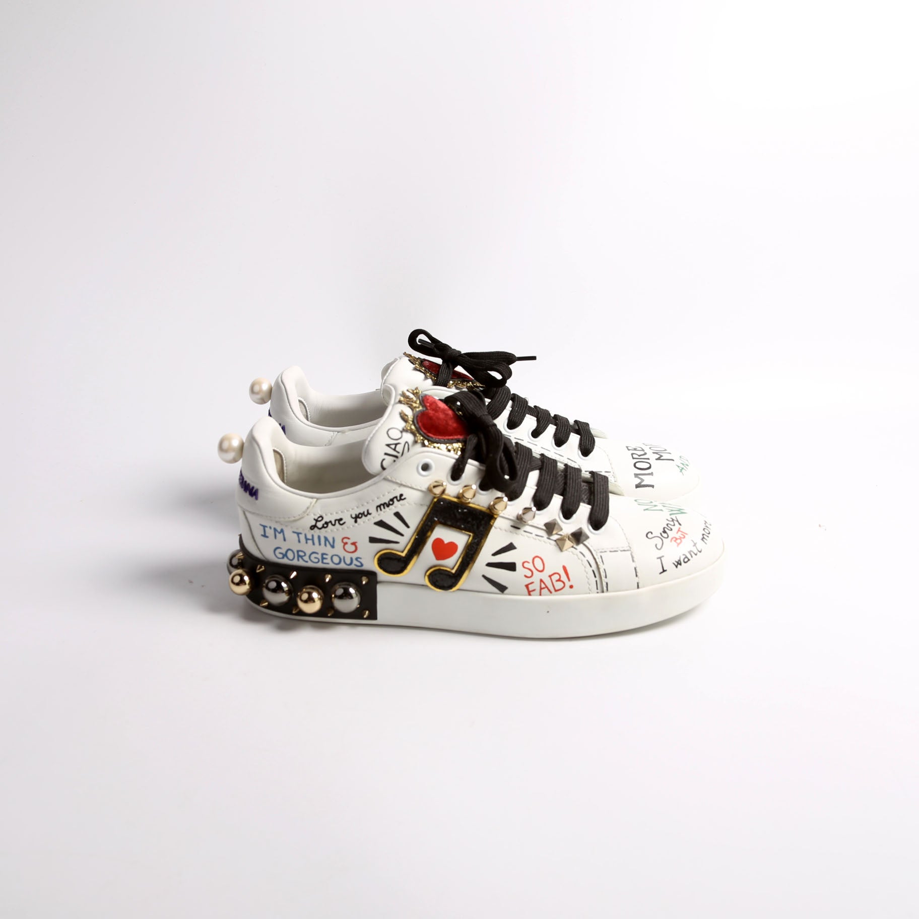 Portofino Musical Note Sneakers Size 41.5
