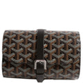 Double Travel Watch Case Goyardine Black
