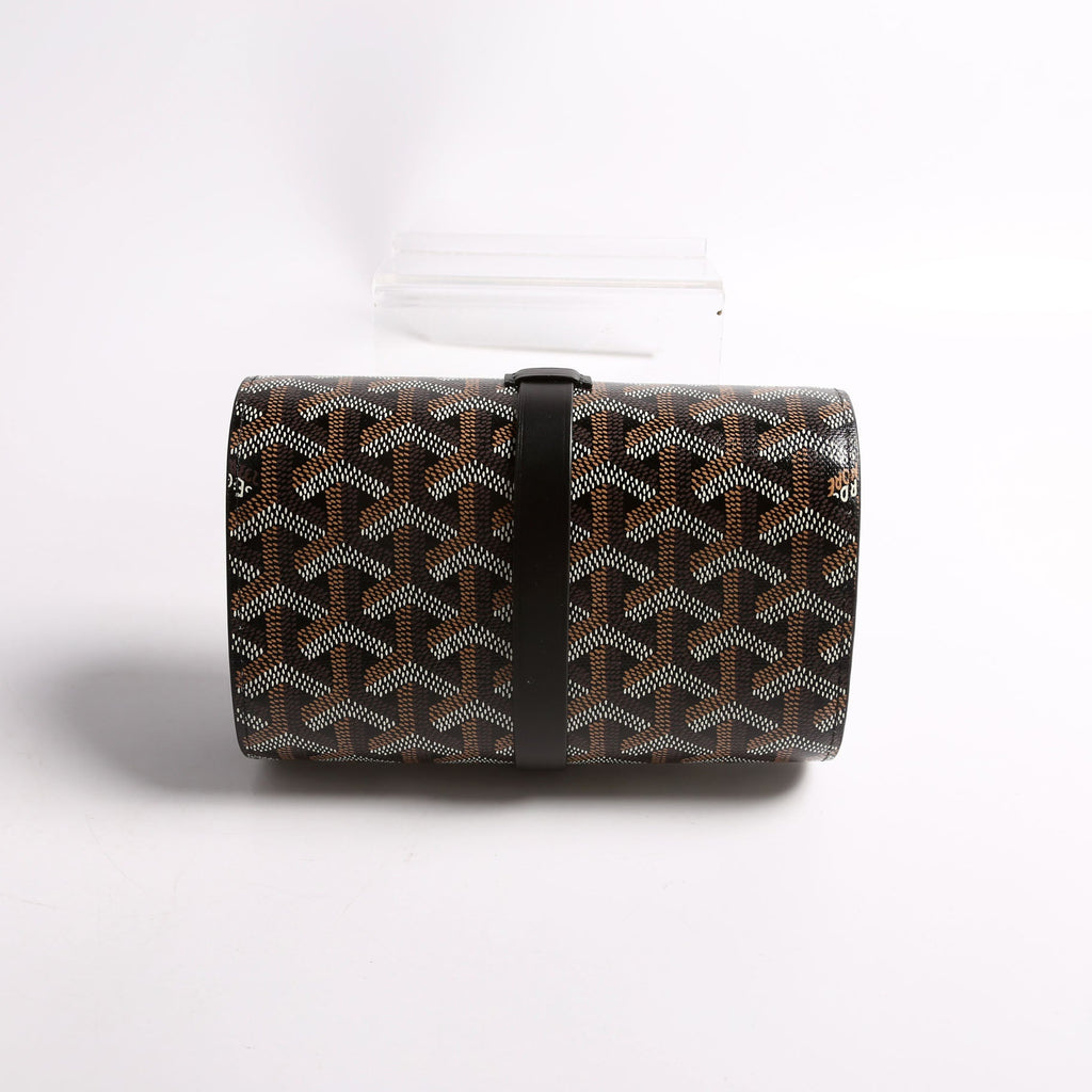 Double Travel Watch Case Goyardine Black