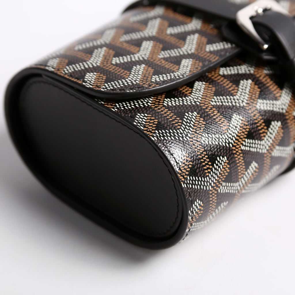 Double Travel Watch Case Goyardine Black