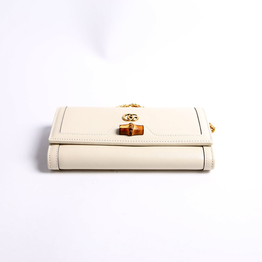 Gucci 658243 Diana Chain Wallet Cream