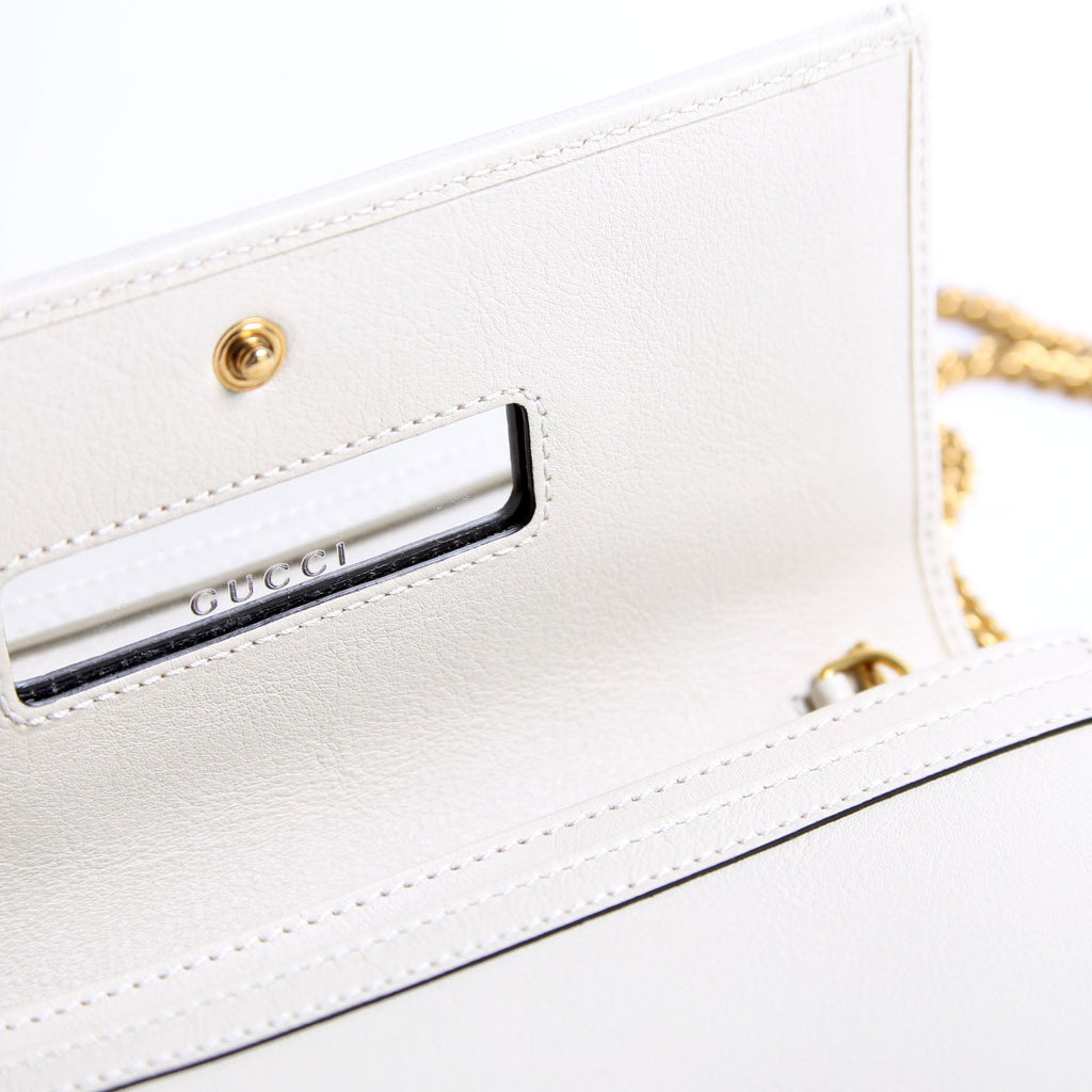 Gucci 658243 Diana Chain Wallet Cream