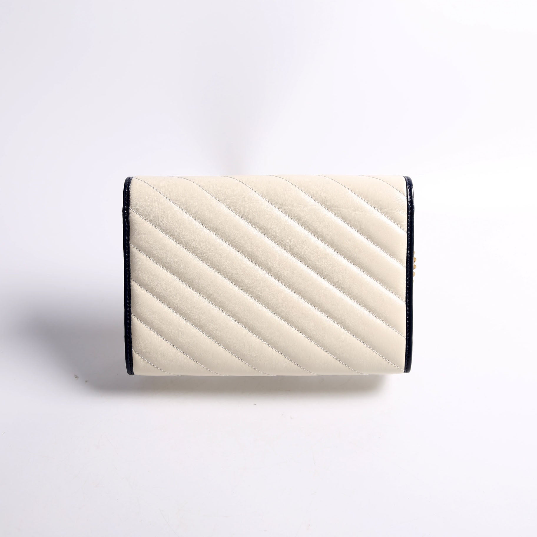 573807 Marmont Torchon Chain Wallet Cream/Blue
