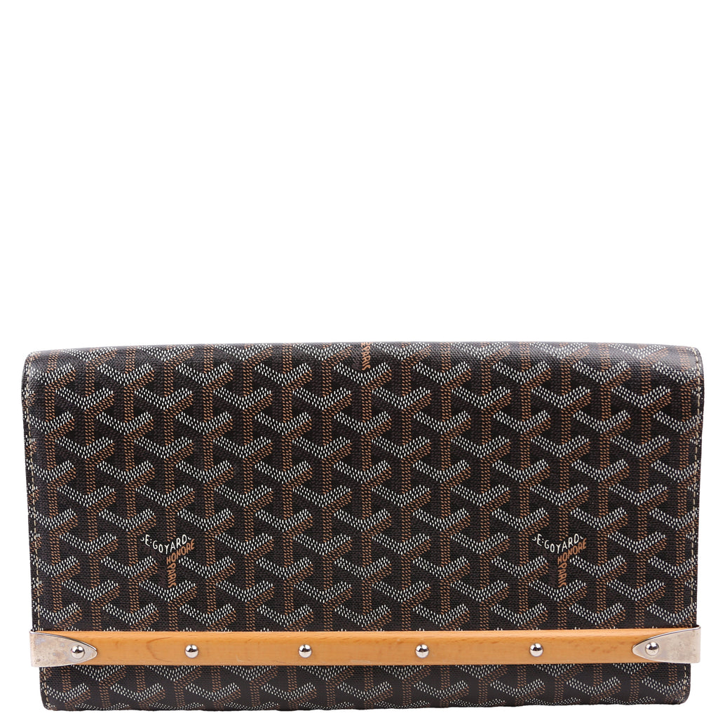 Goyardine Monte Carlo Bois Clutch Black