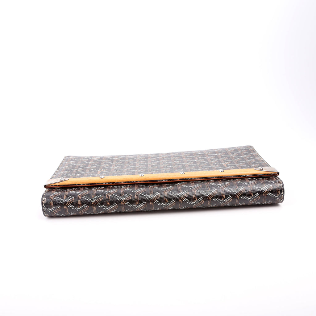 Goyardine Monte Carlo Bois Clutch Black