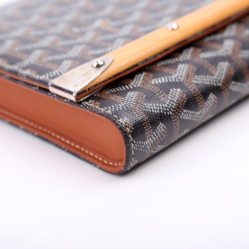 Goyardine Monte Carlo Bois Clutch Black