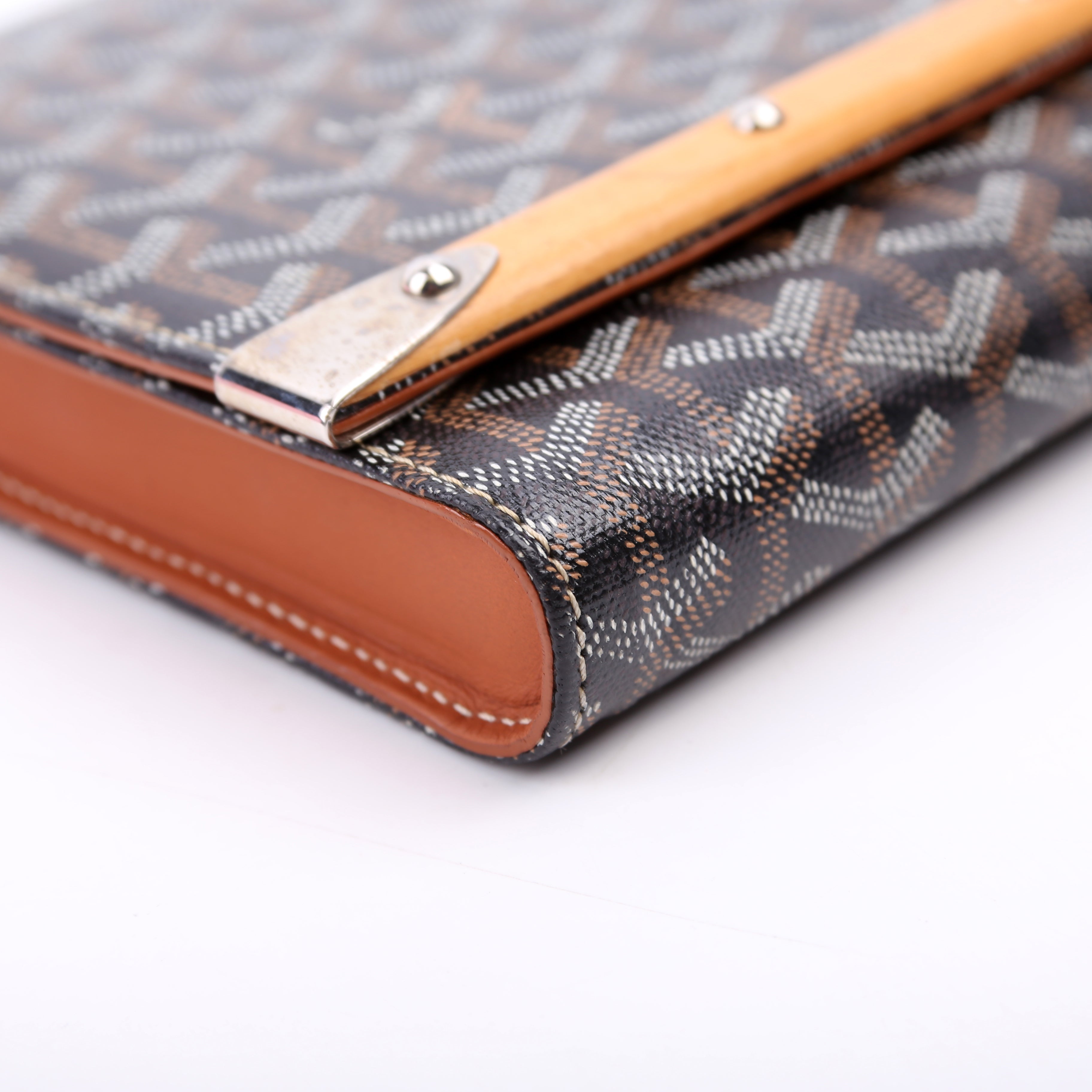 Goyardine Monte Carlo Bois Clutch Black