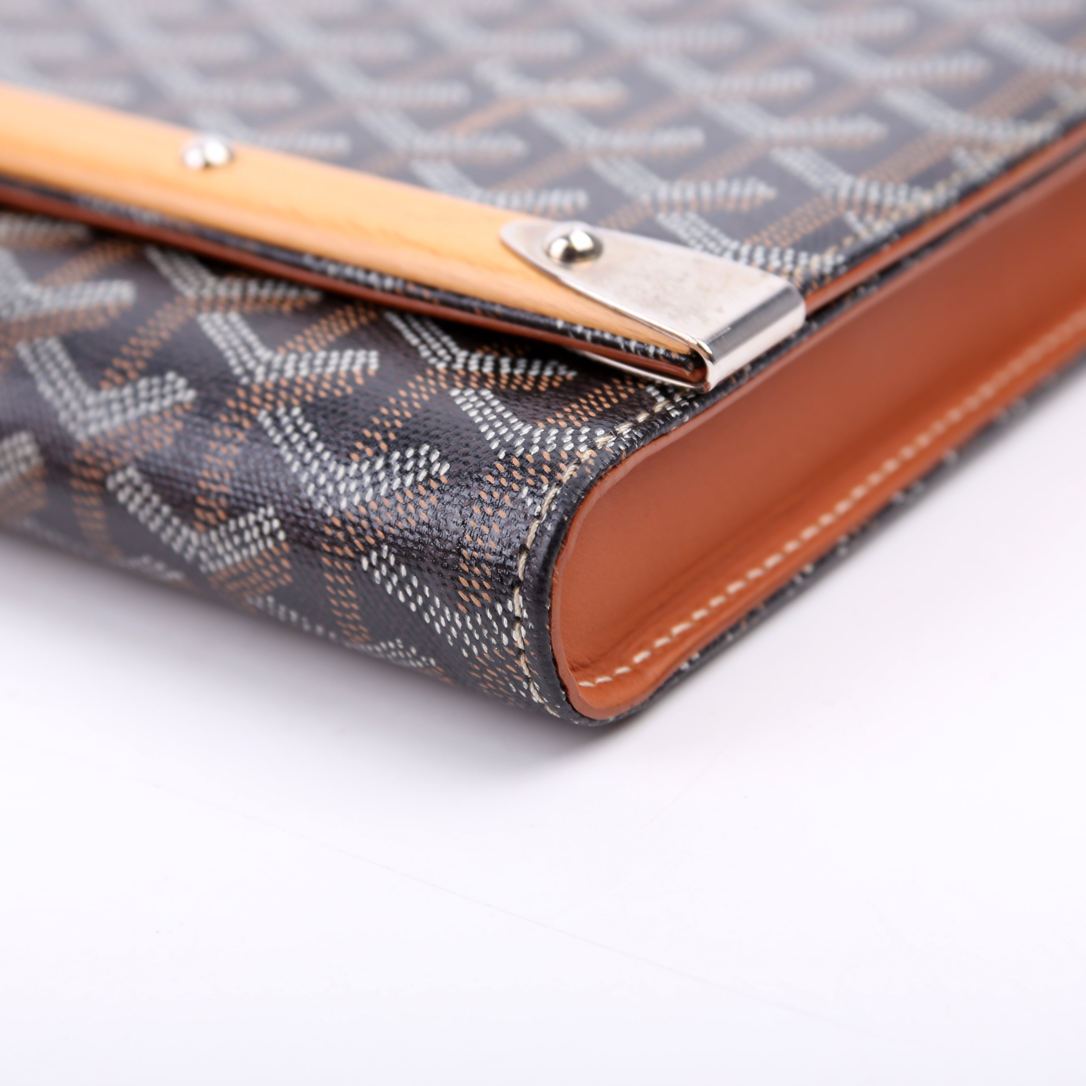 Goyardine Monte Carlo Bois Clutch Black