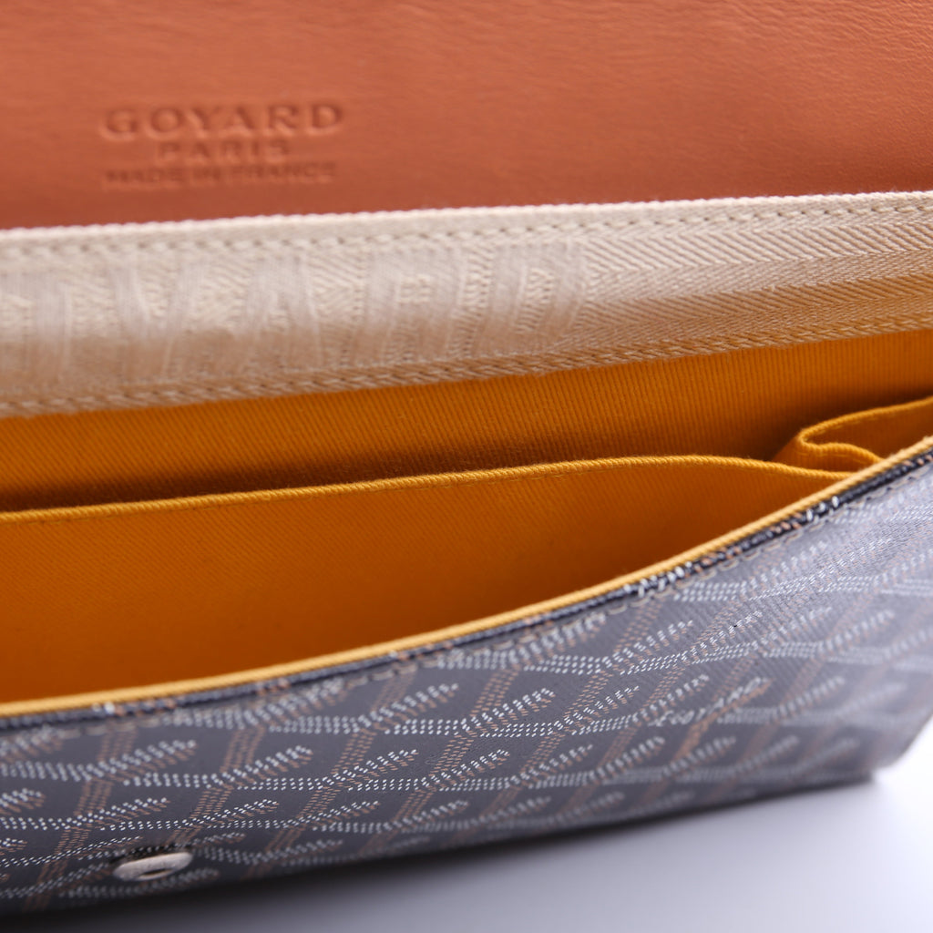 Goyardine Monte Carlo Bois Clutch Black