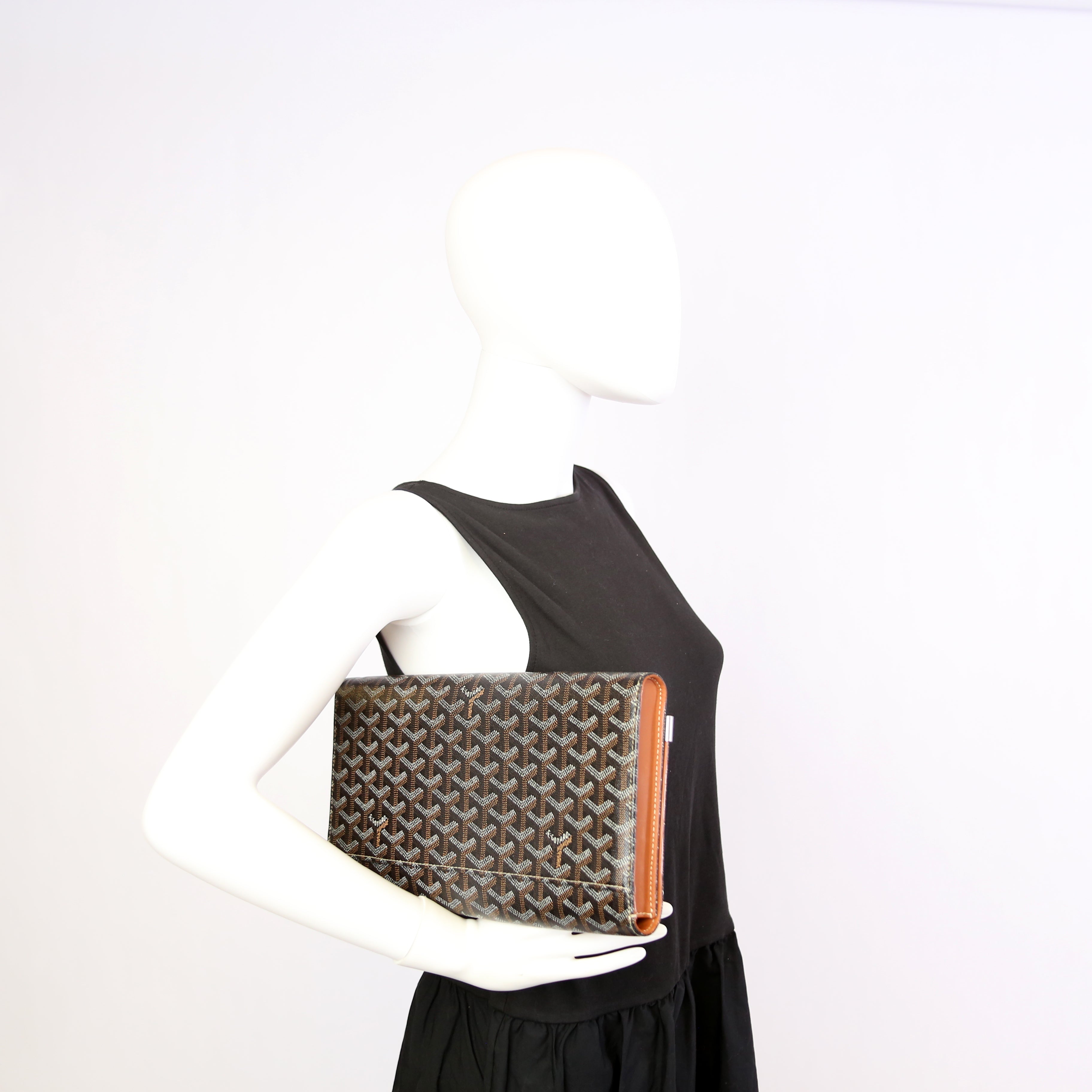 Goyardine Monte Carlo Bois Clutch Black