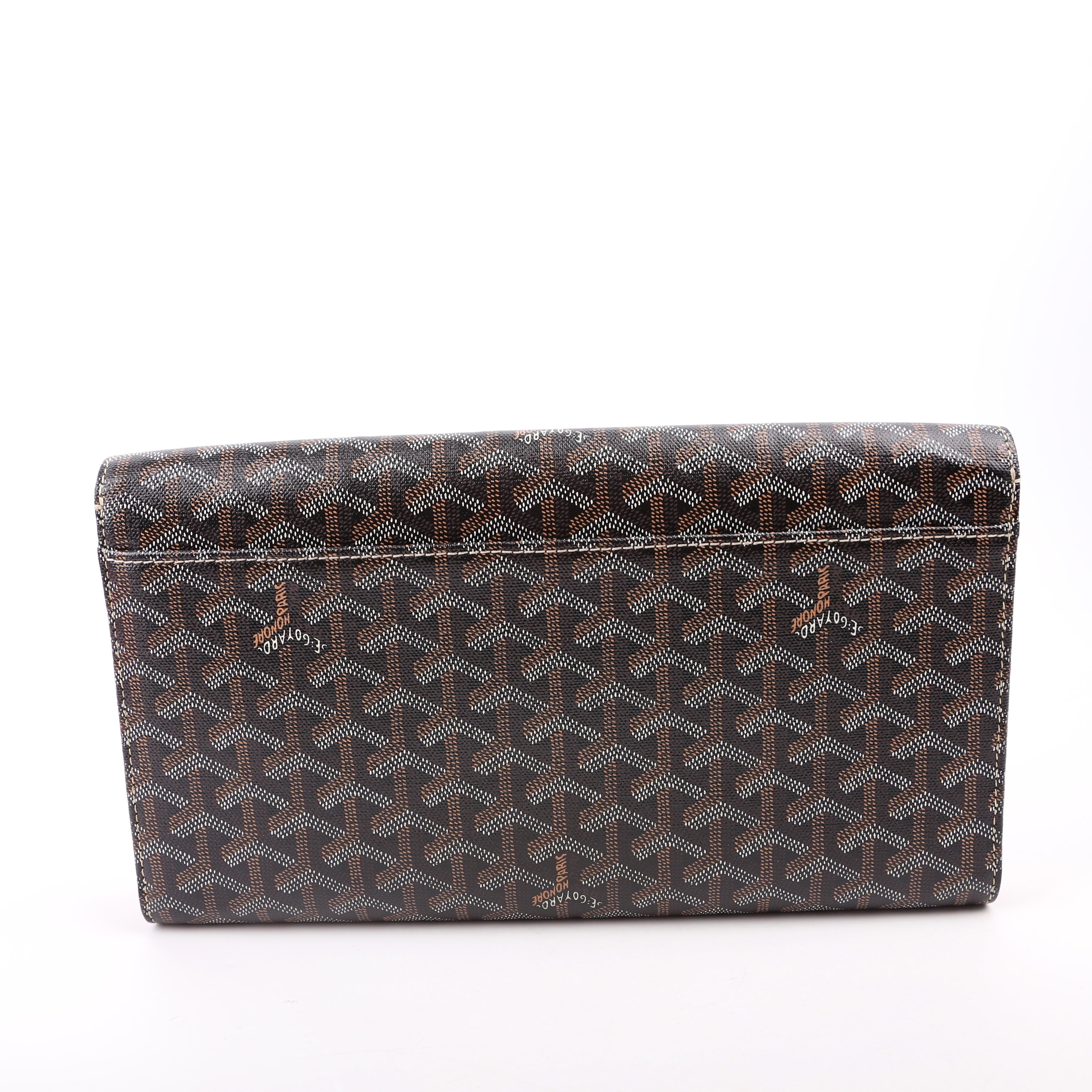 Goyardine Monte Carlo Bois Clutch Black