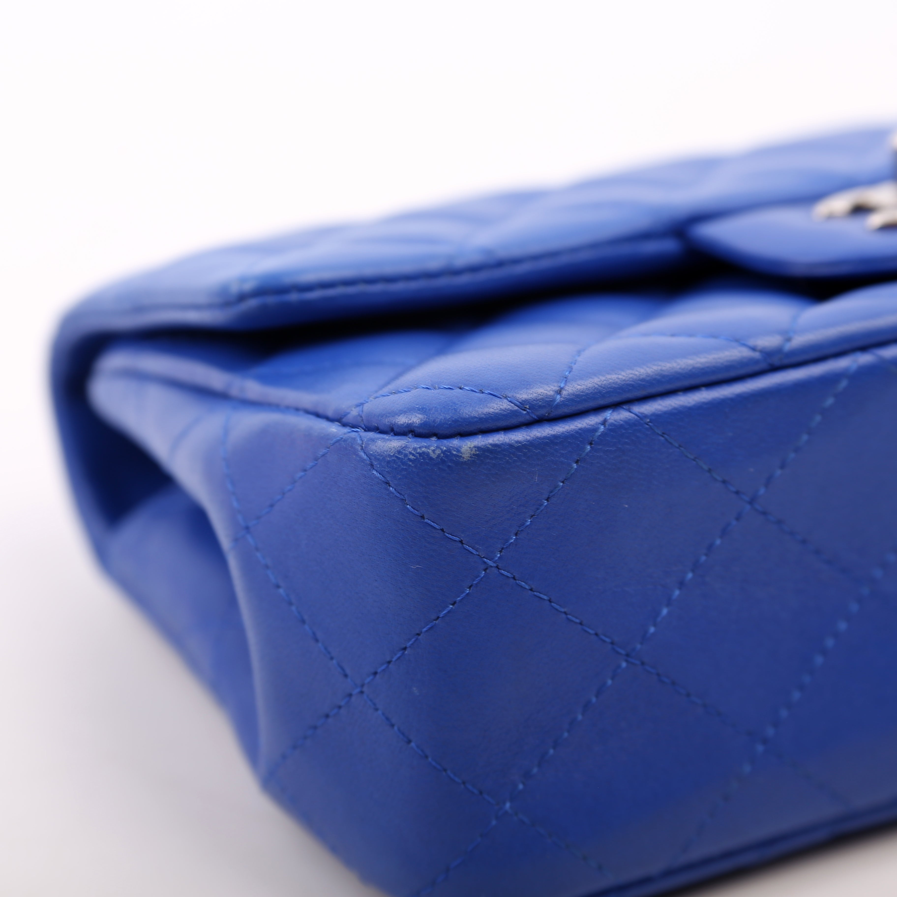 Classic Flap Mini Rectangle Lambskin Blue