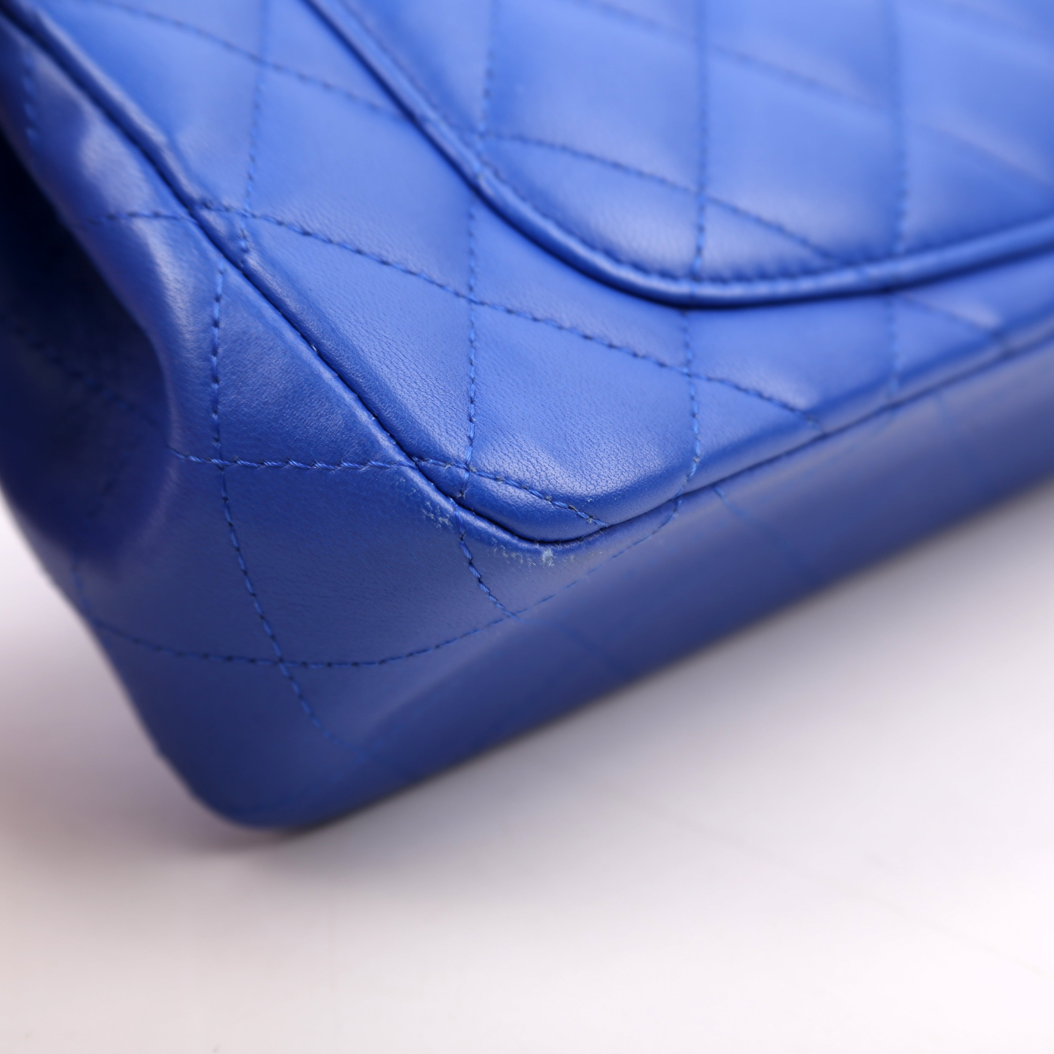Classic Flap Mini Rectangle Lambskin Blue