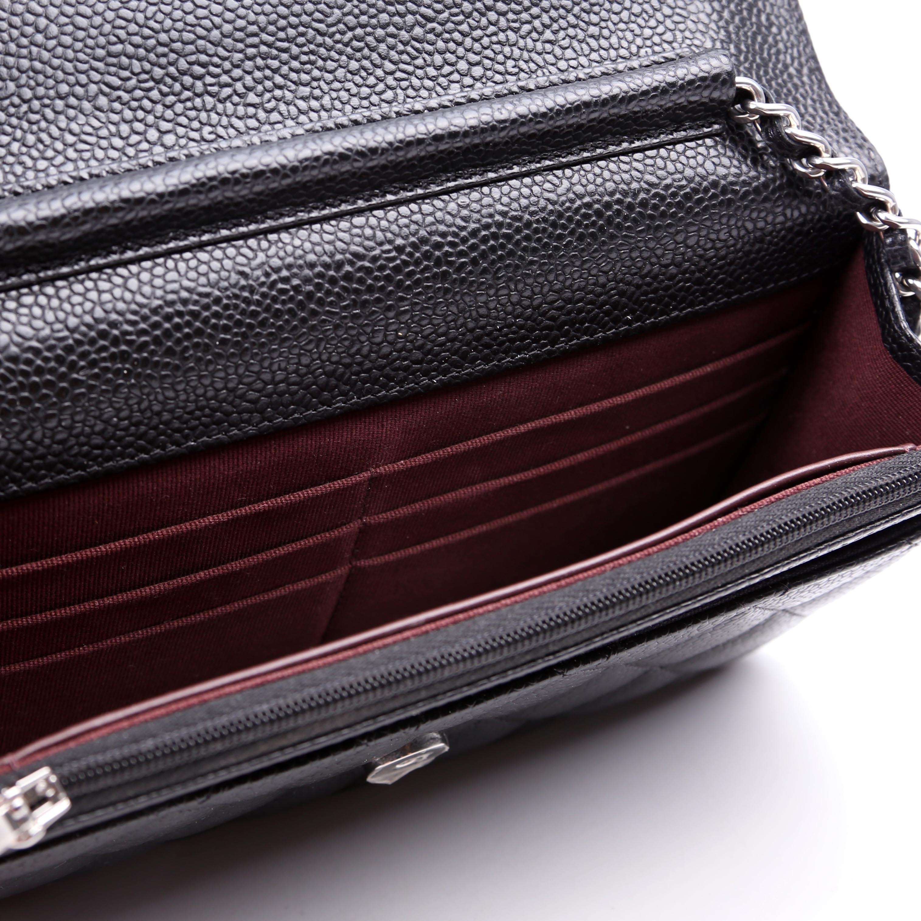 WOC Classic Quilted Caviar RFID Black