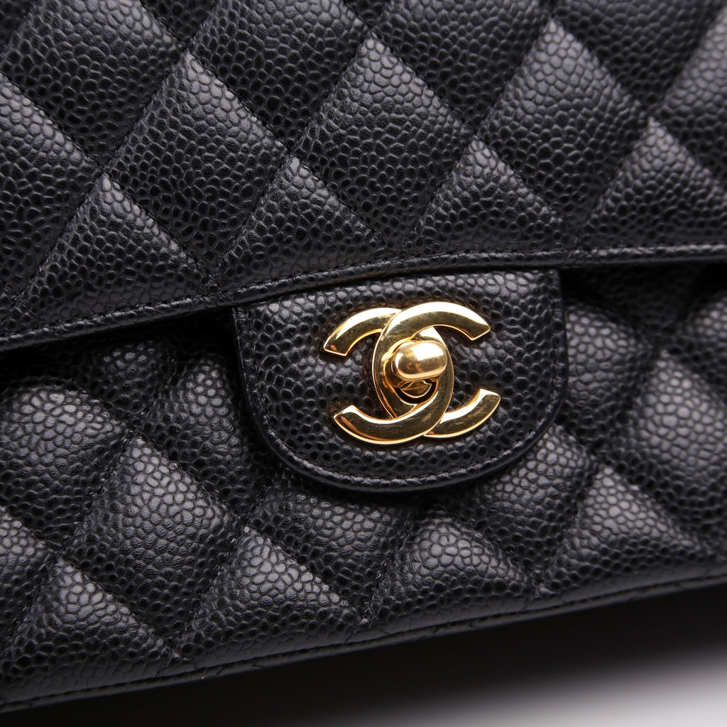 Classic Flap Medium Caviar 29M Black