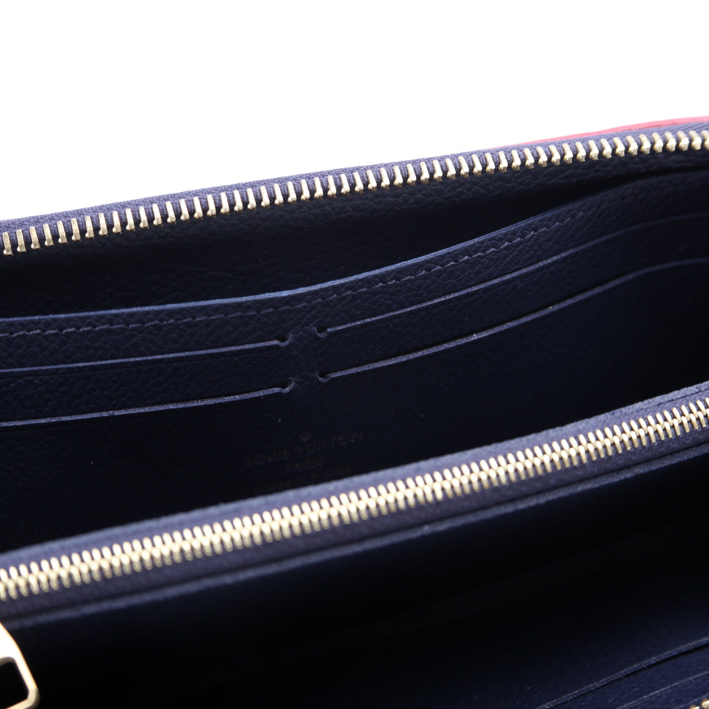 Clemence Wallet Empreinte Blue/Red