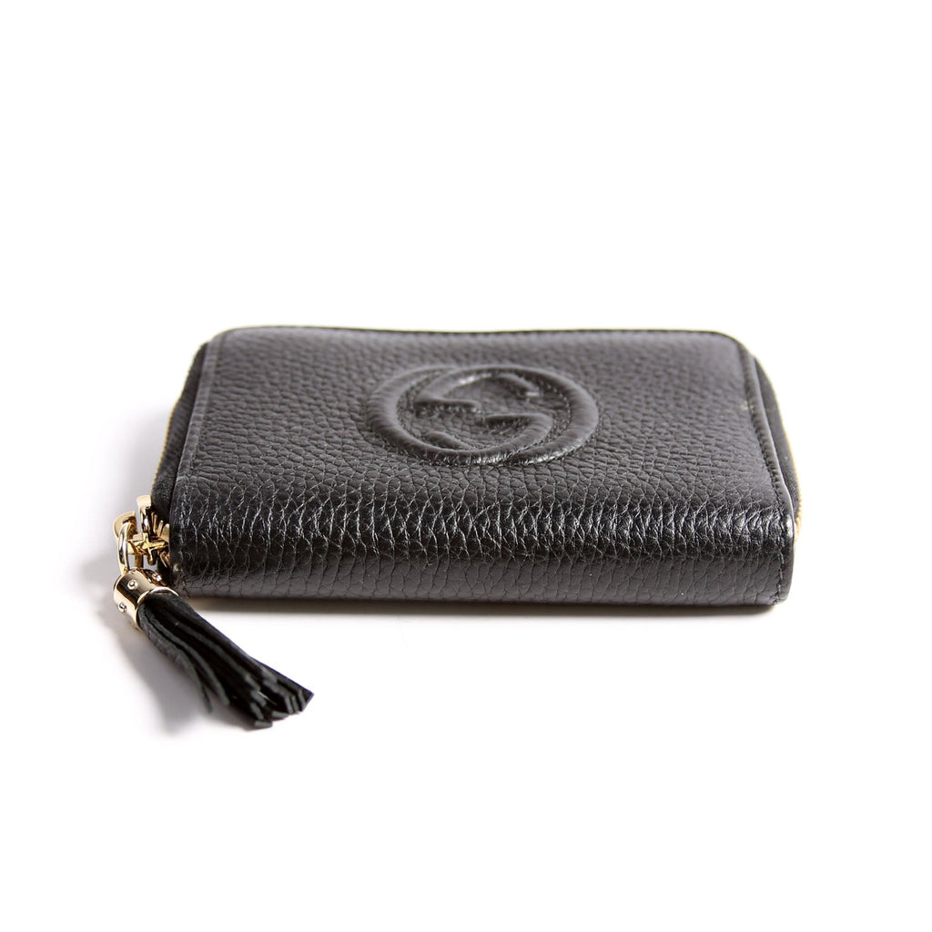 598203 Soho Compact Zip Around Wallet Black