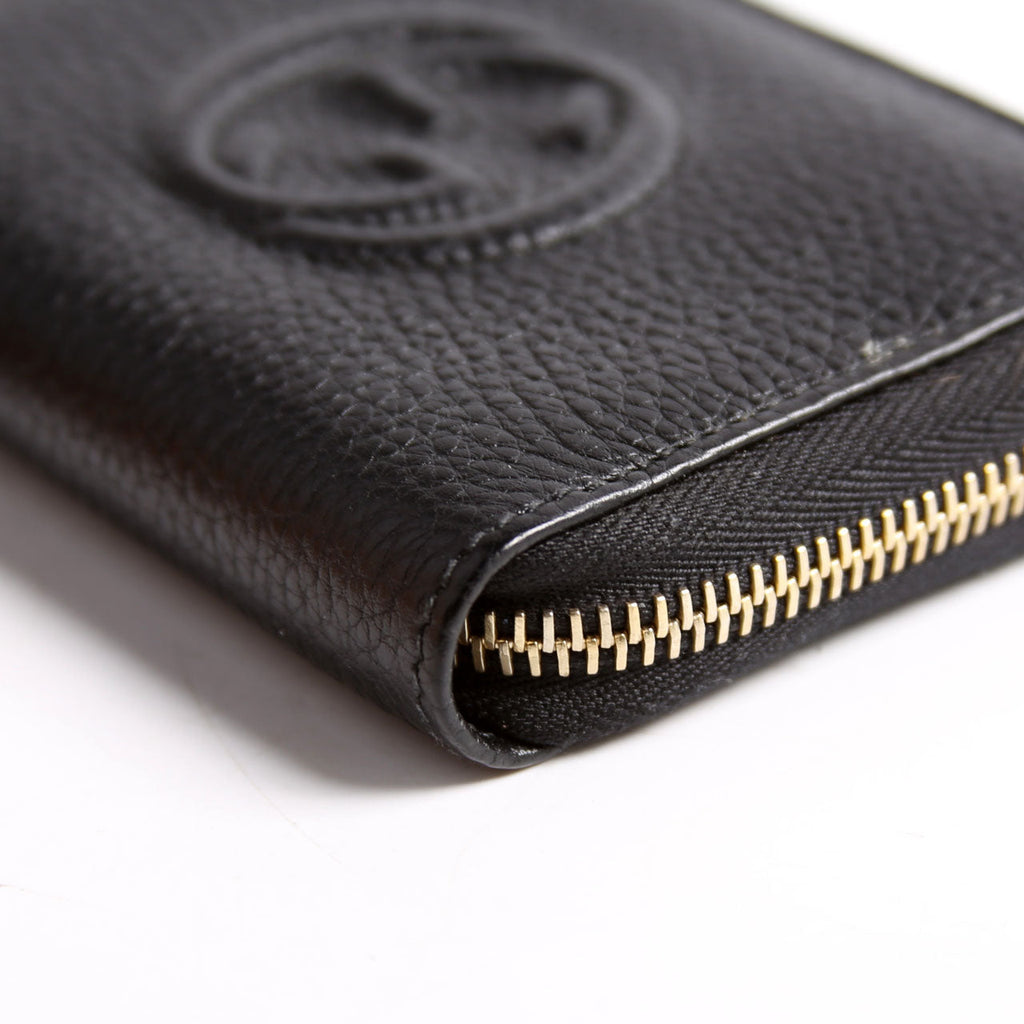 598203 Soho Compact Zip Around Wallet Black