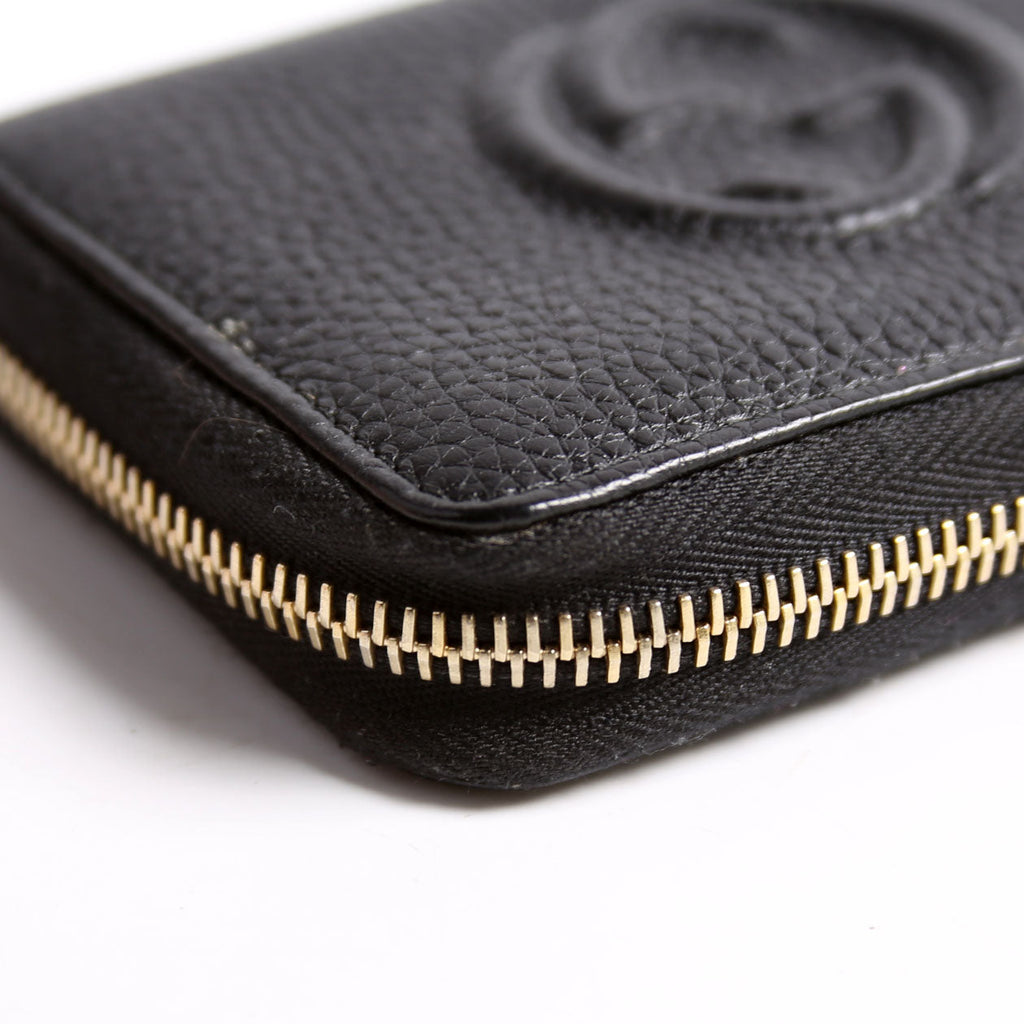 598203 Soho Compact Zip Around Wallet Black
