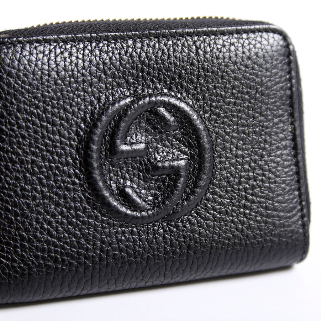 598203 Soho Compact Zip Around Wallet Black