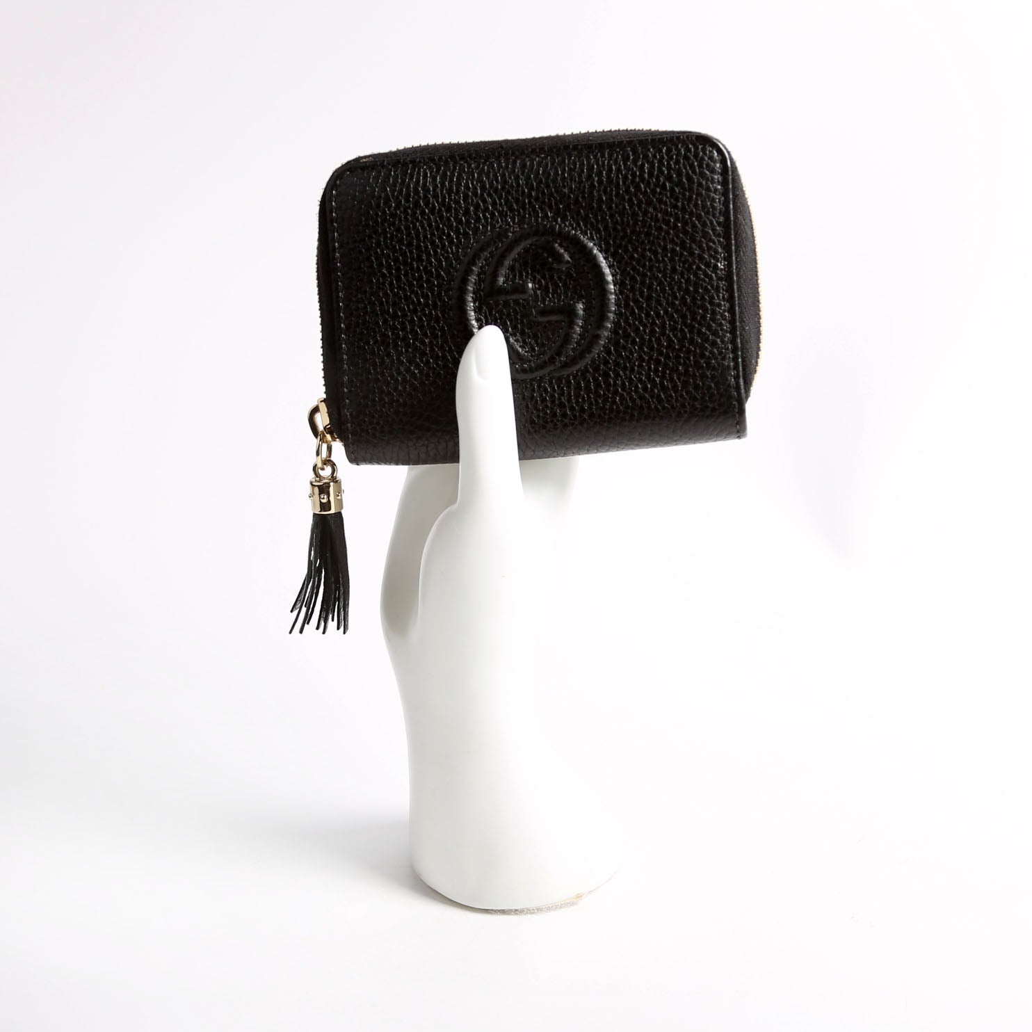 598203 Soho Compact Zip Around Wallet Black