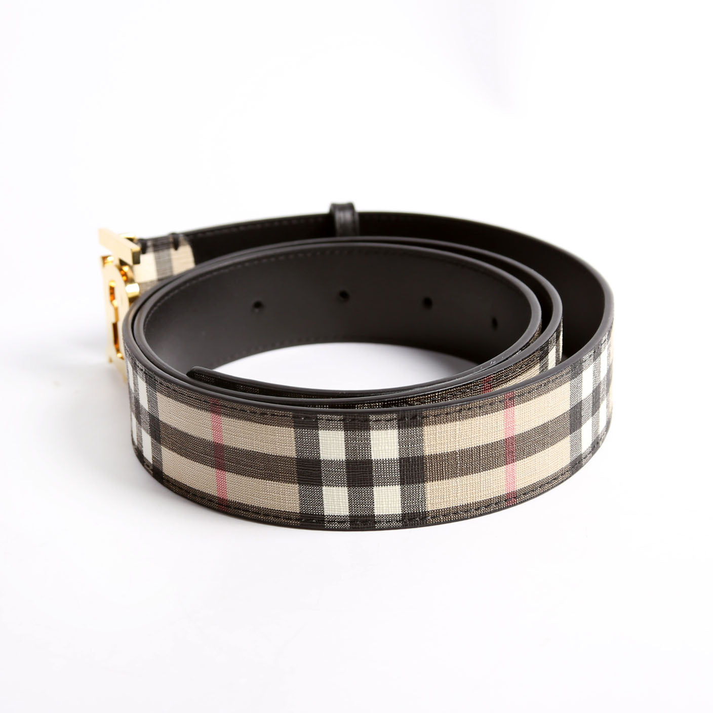 TB Nova Check Belt Size Large Brown