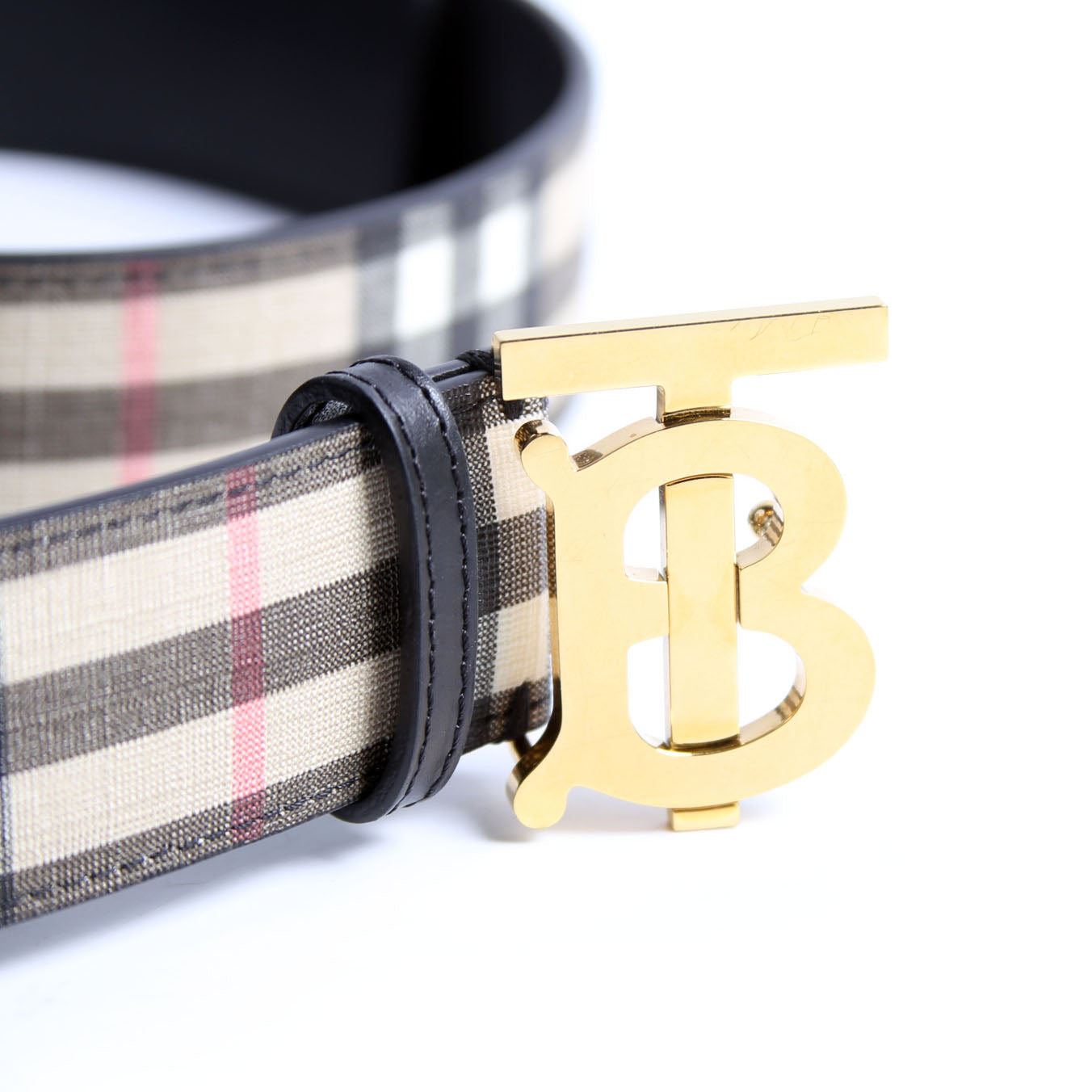 TB Nova Check Belt Size Large Brown