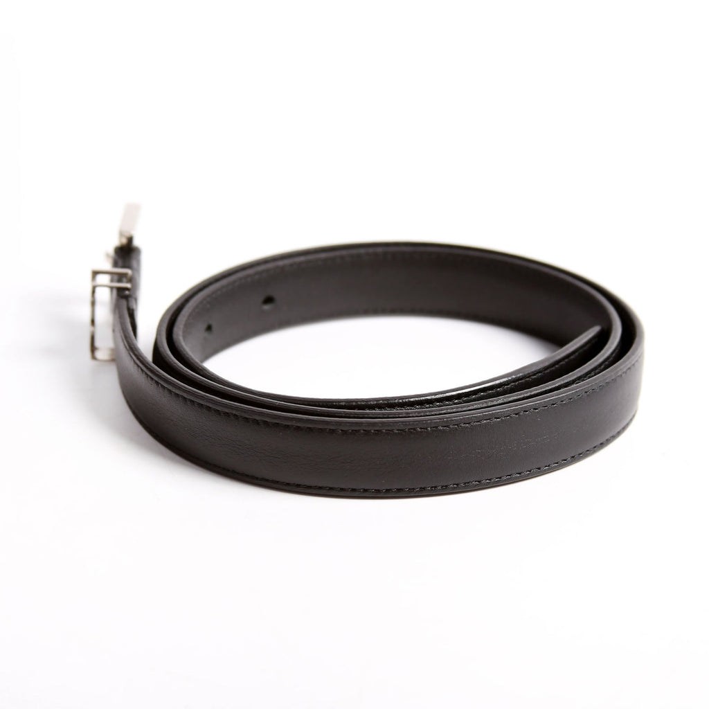 554465 Cassandre Thin Square Belt Size 75 Black
