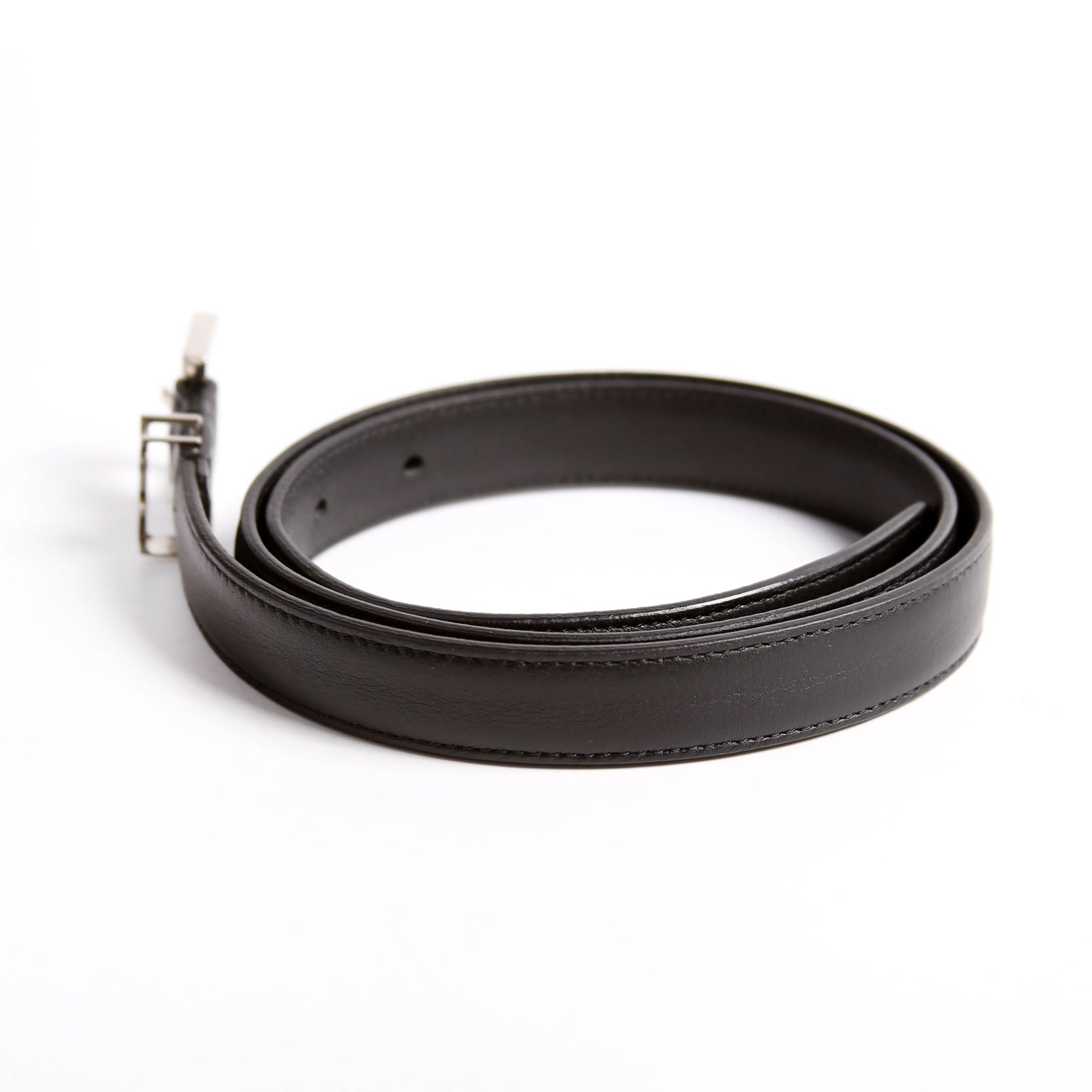 554465 Cassandre Thin Square Belt Size 75 Black