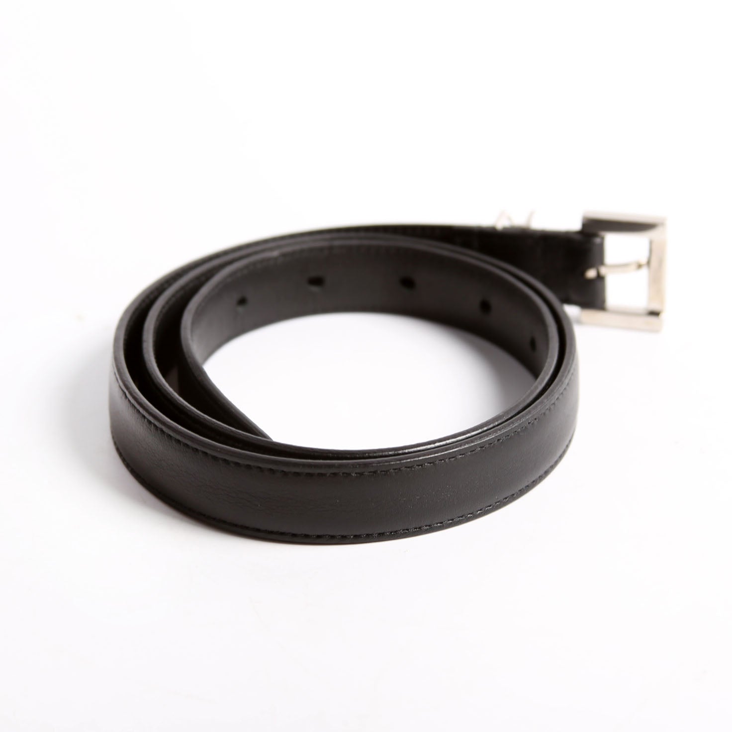 554465 Cassandre Thin Square Belt Size 75 Black