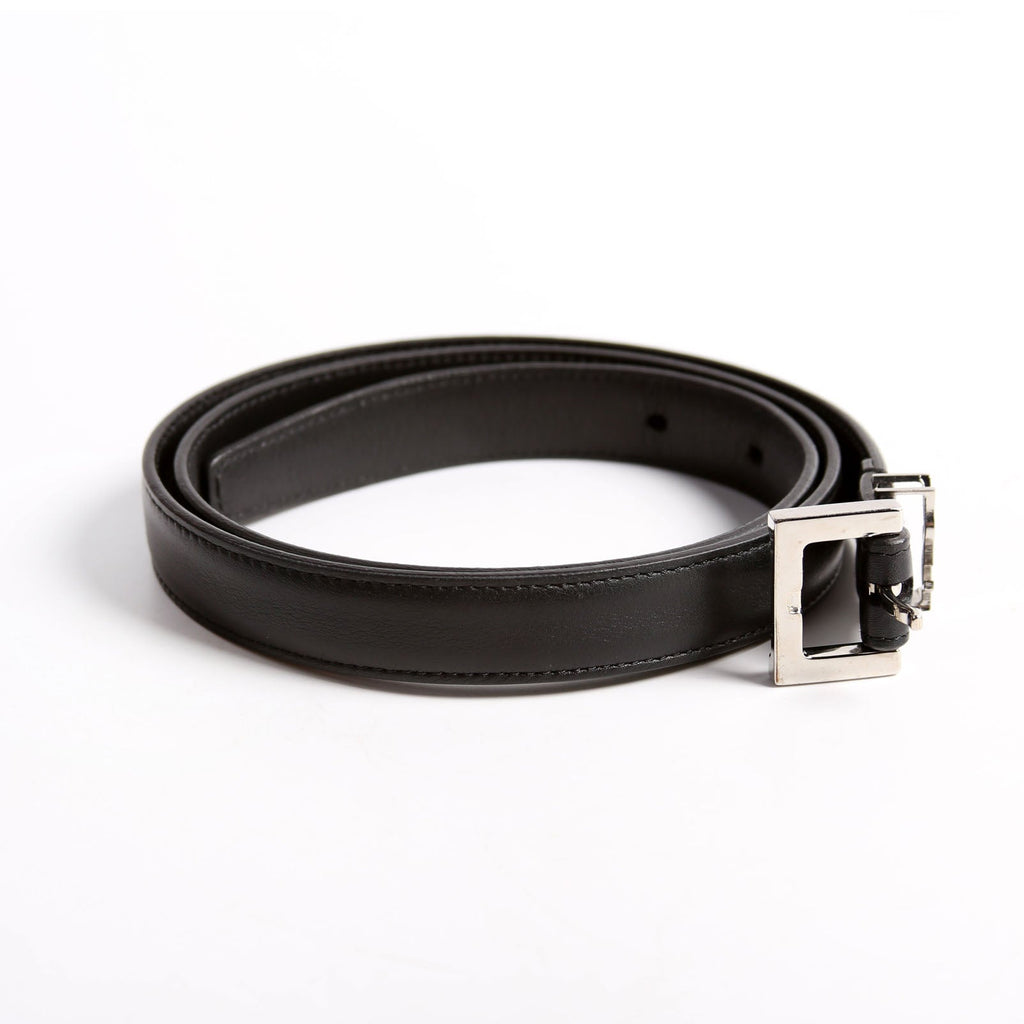 554465 Cassandre Thin Square Belt Size 75 Black