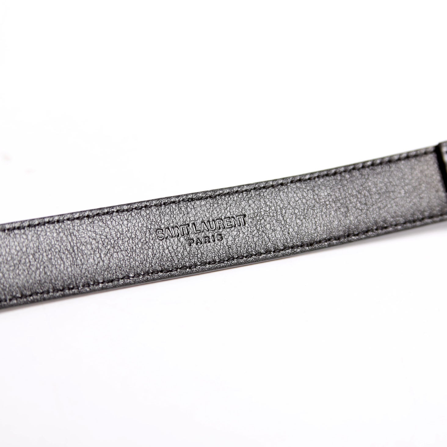 554465 Cassandre Thin Square Belt Size 75 Black