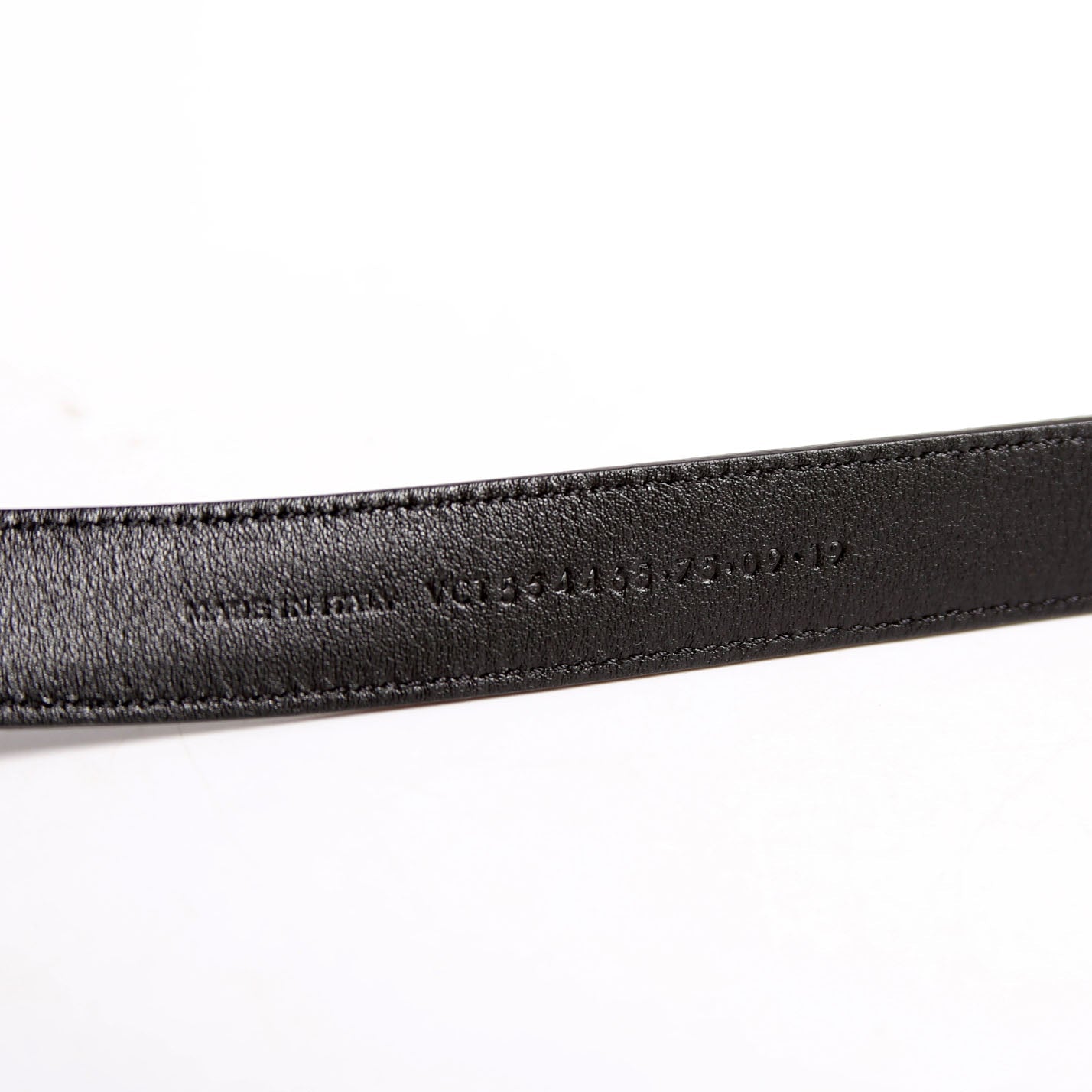 554465 Cassandre Thin Square Belt Size 75 Black