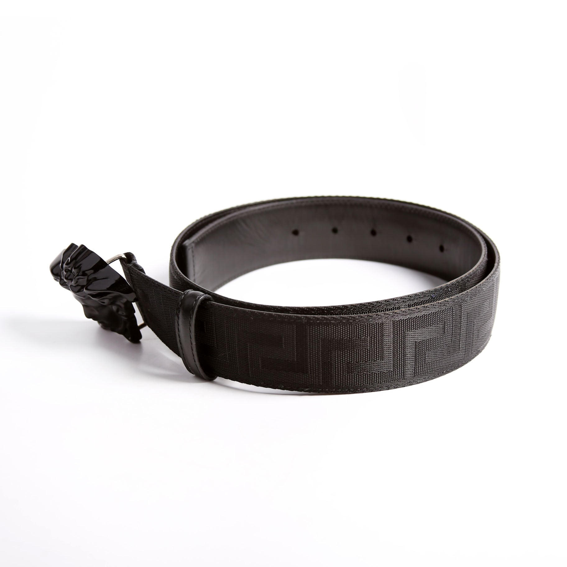 DCU8061 Medusa Head Greca Canvas Belt Size 95/38 Black