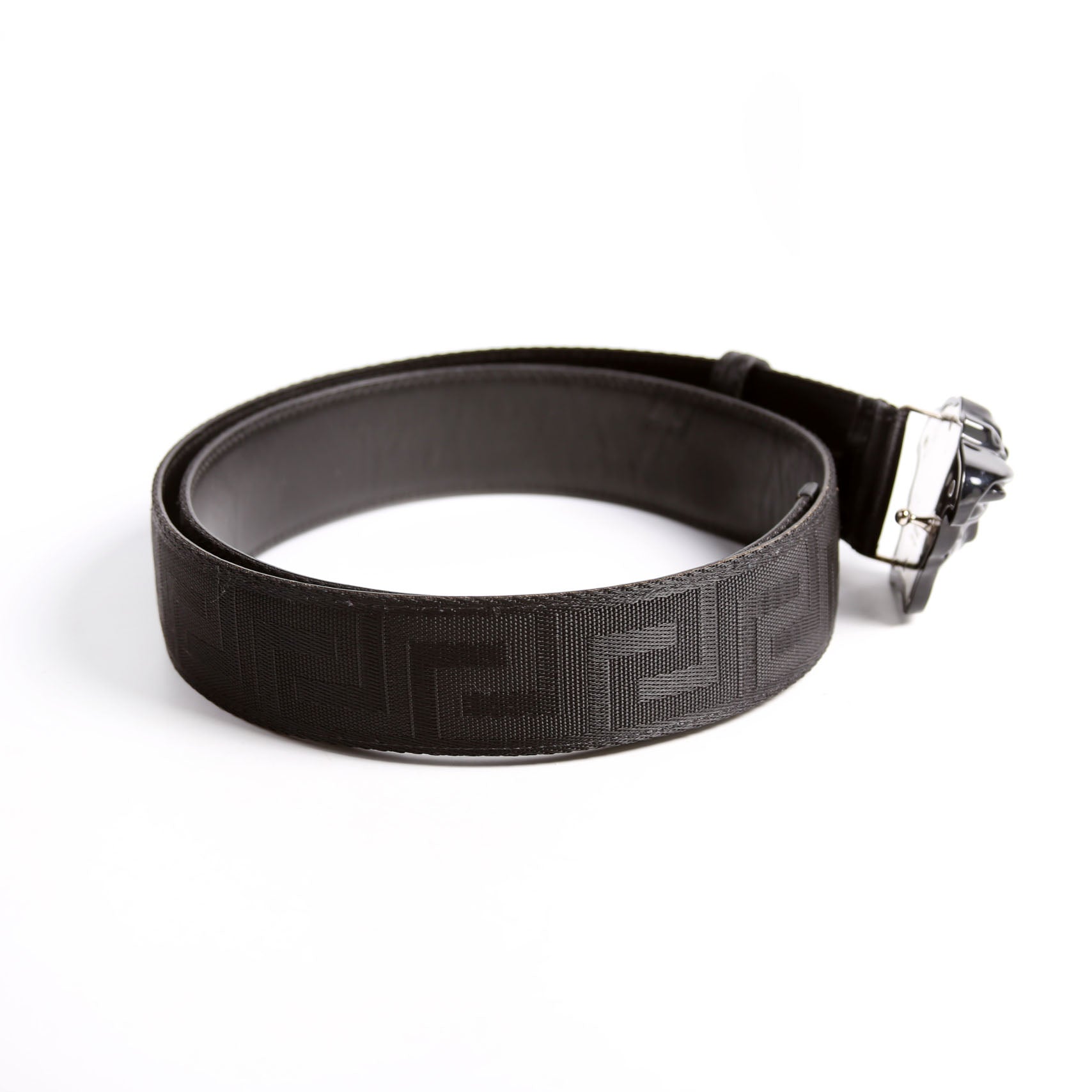 DCU8061 Medusa Head Greca Canvas Belt Size 95/38 Black
