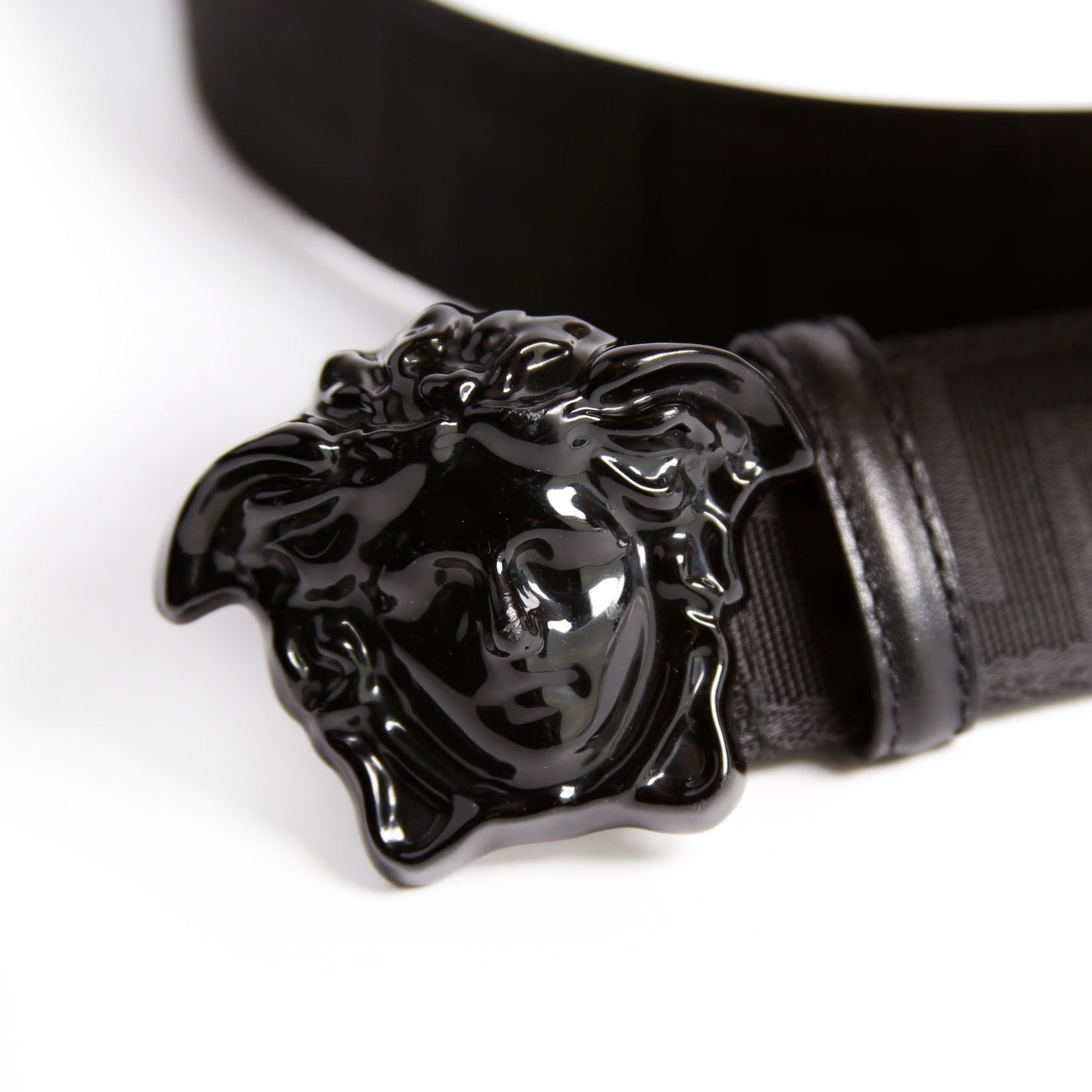 DCU8061 Medusa Head Greca Canvas Belt Size 95/38 Black