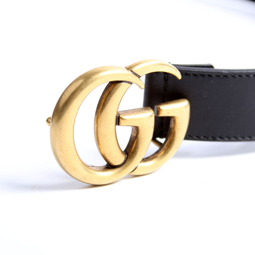 414516 GG Marmont Belt Size 95/38 Black
