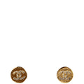 Crystal Papyrus Stud Earrings Gold