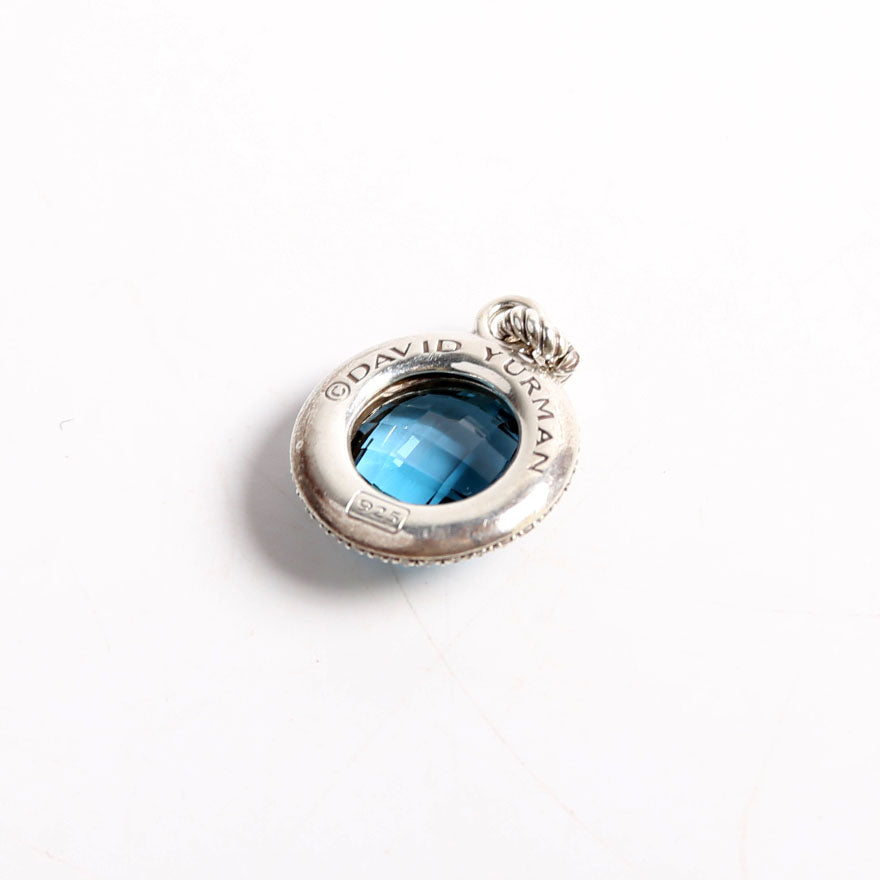 Enhancer Swiss Pendant Only 925/Blue Topaz/Diamond