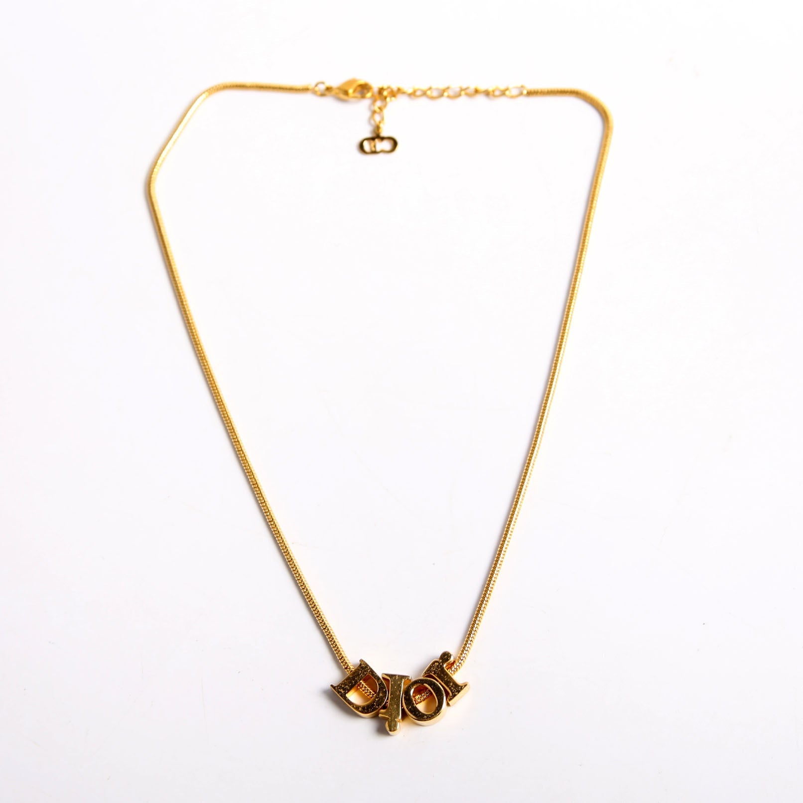 Logo Spellout Vintage Necklace Gold