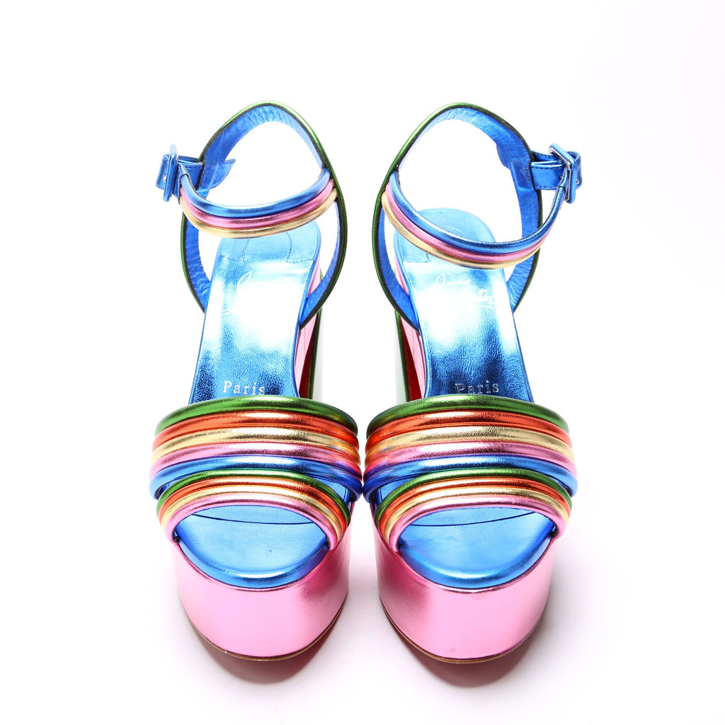 Manola Disco 120MM Platform Size 38 Multicolor