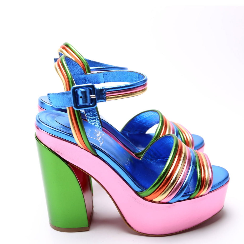 Manola Disco 120MM Platform Size 38 Multicolor