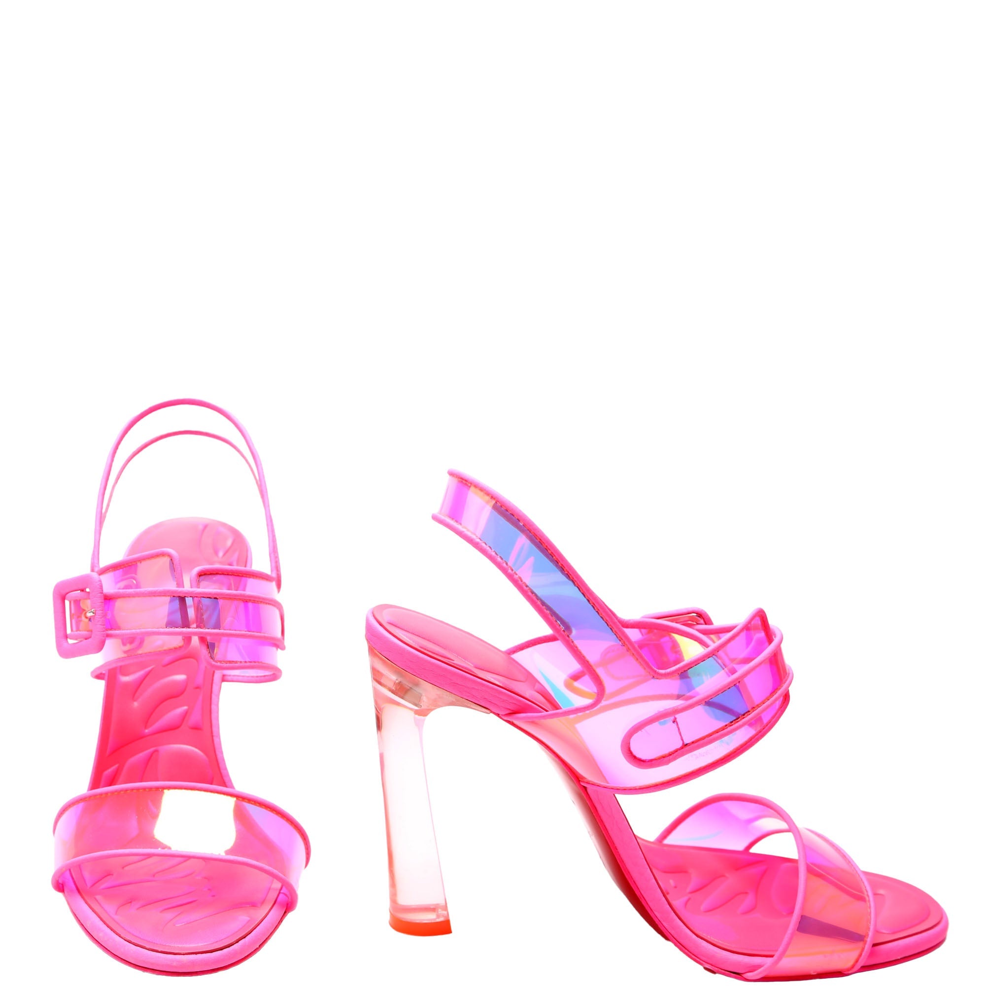 Loubi Duniss 100MM Slingback Size 38 Pink