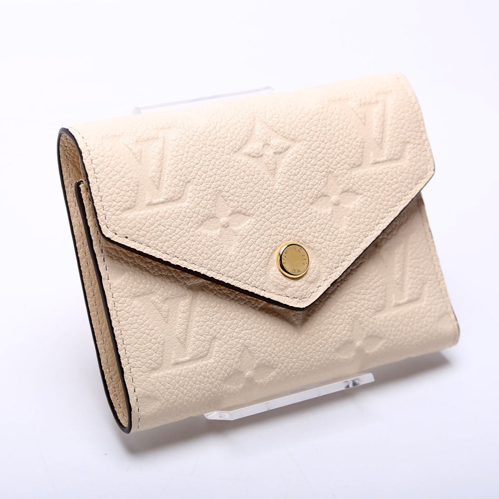 Victorine Wallet Empreinte White